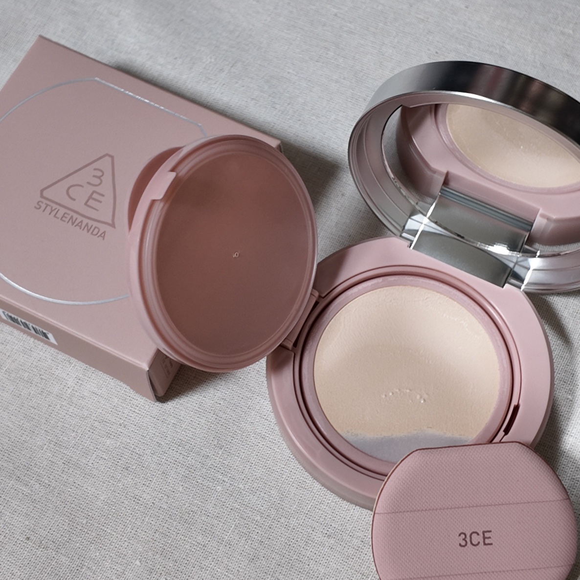 フィッティングメッシュクッション/3CE/クッションファンデーションを使ったクチコミ（1枚目）