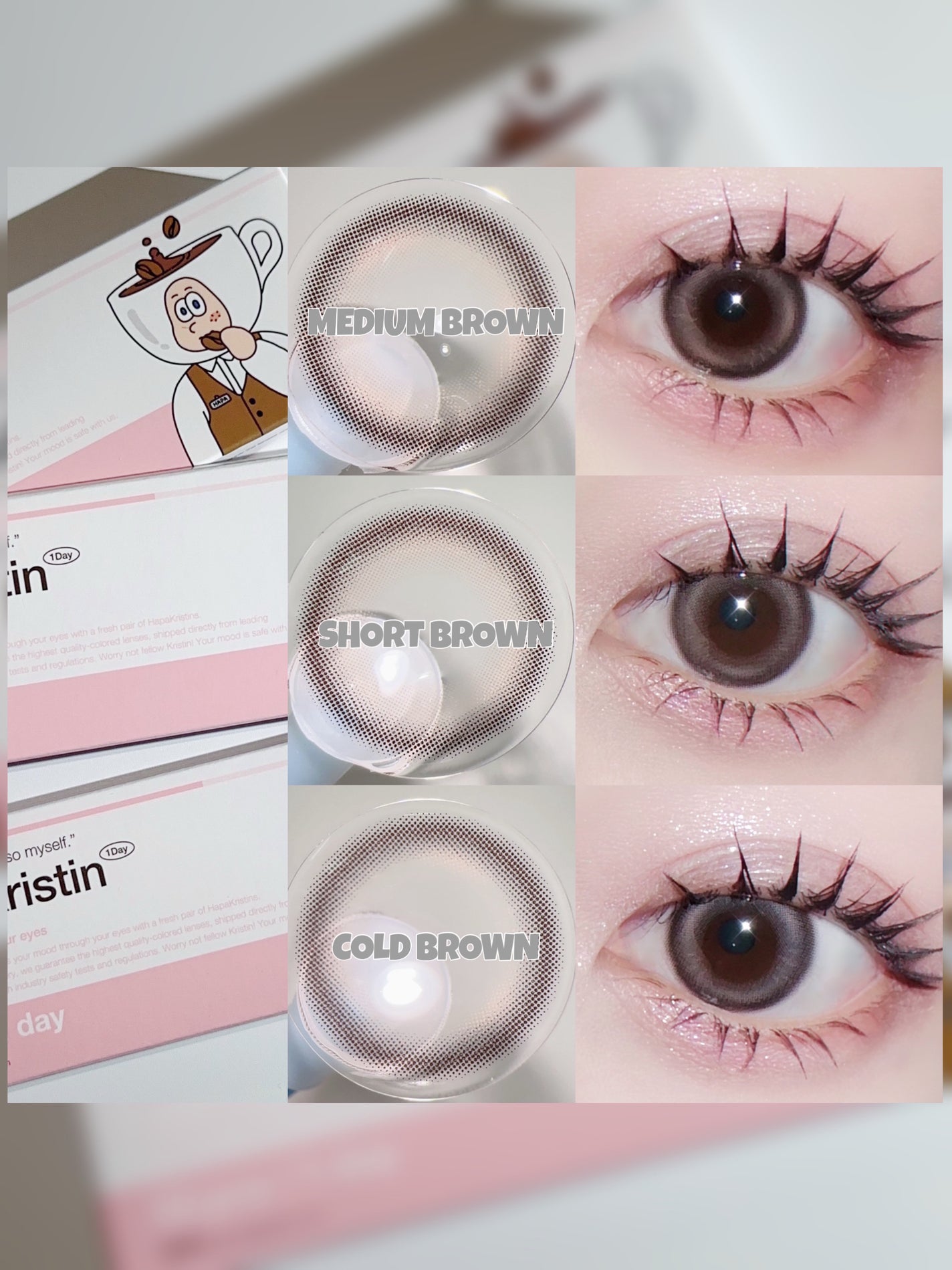 Bean Kristin 1day/Hapa kristin/ワンデー(1DAY)カラコンを使ったクチコミ(6枚目)