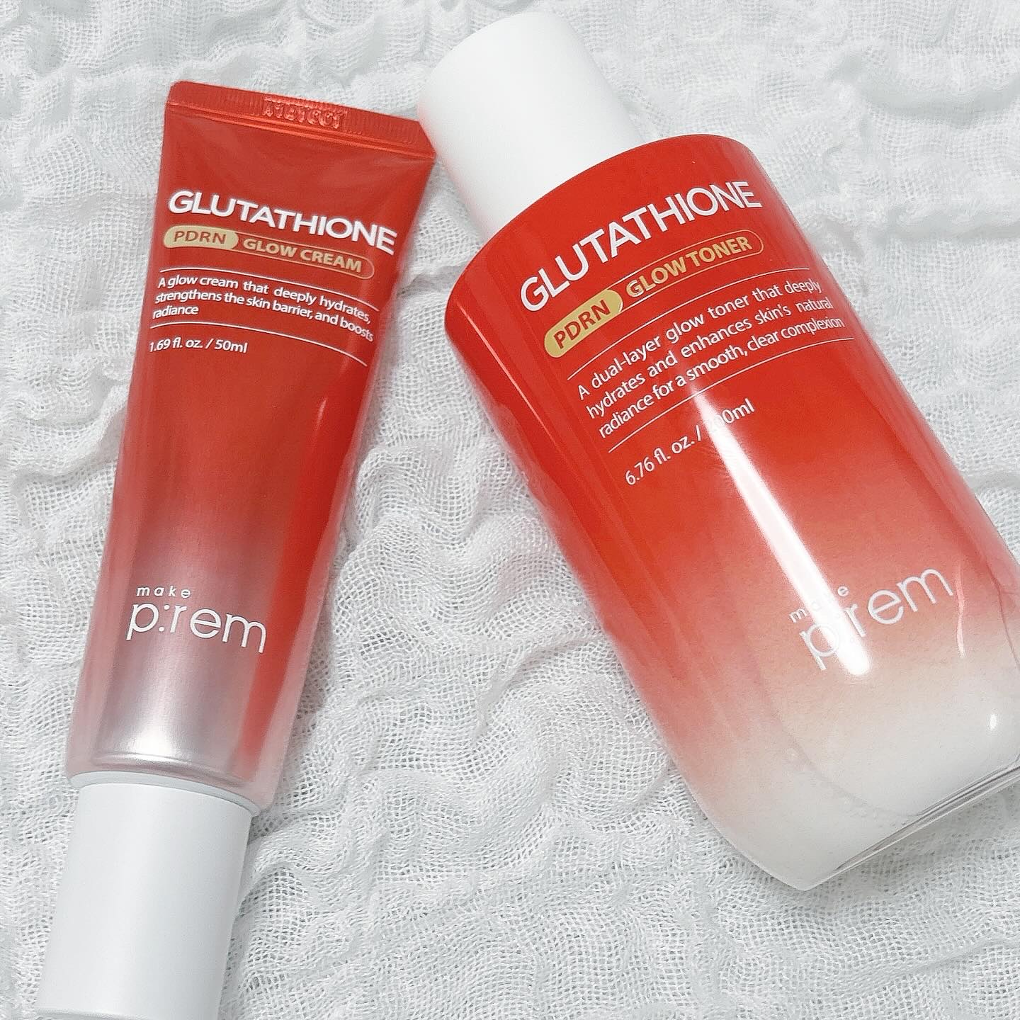 グルタチオンPDRNグロークリーム/make prem/フェイスクリームを使ったクチコミ（1枚目）