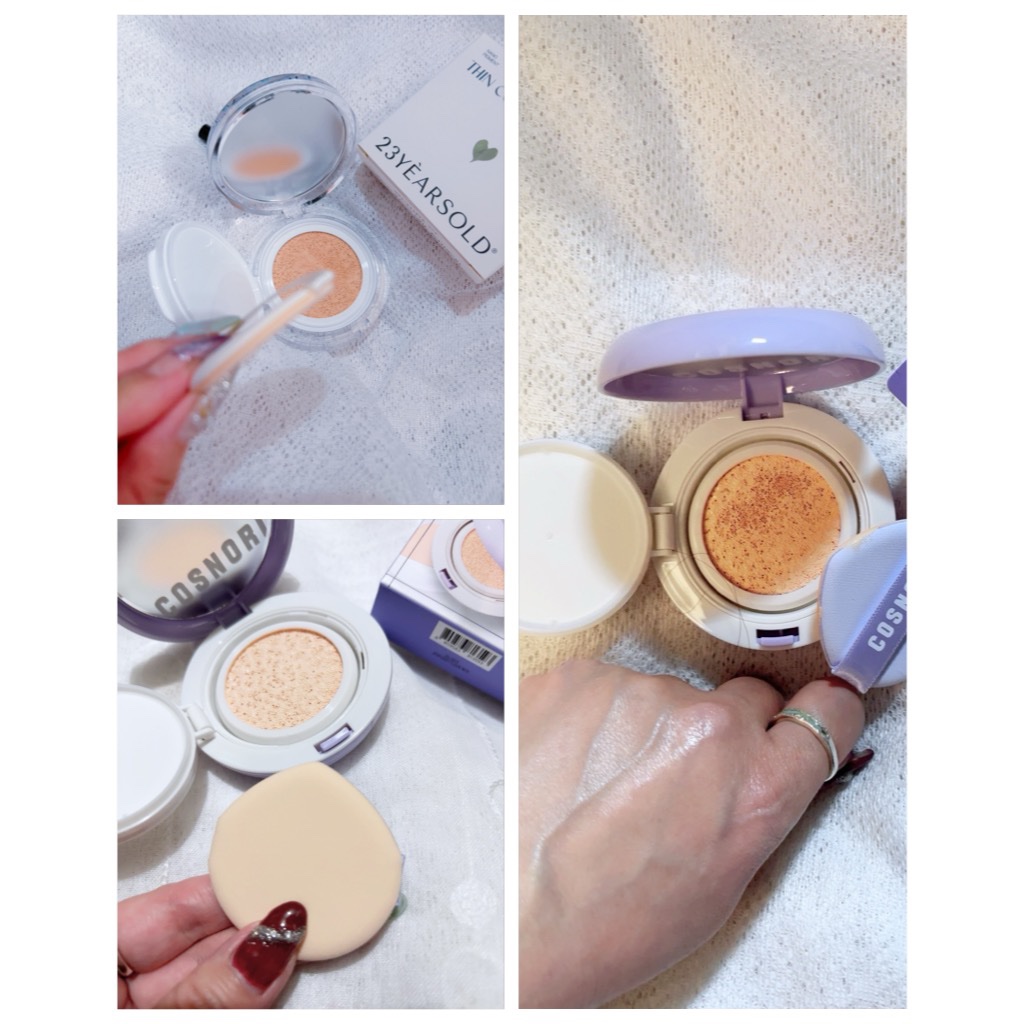 パンテノールバリアクッション/COSNORI/クッションファンデーションを使ったクチコミ（3枚目）