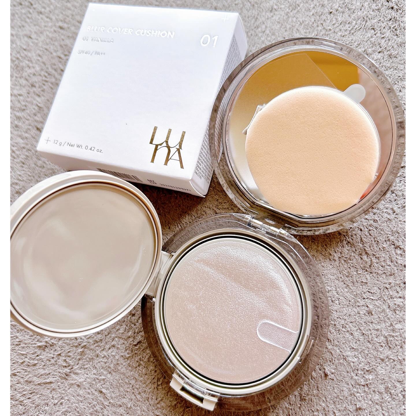 ブラーカバークッション/LUNA/クッションファンデーションを使ったクチコミ（3枚目）