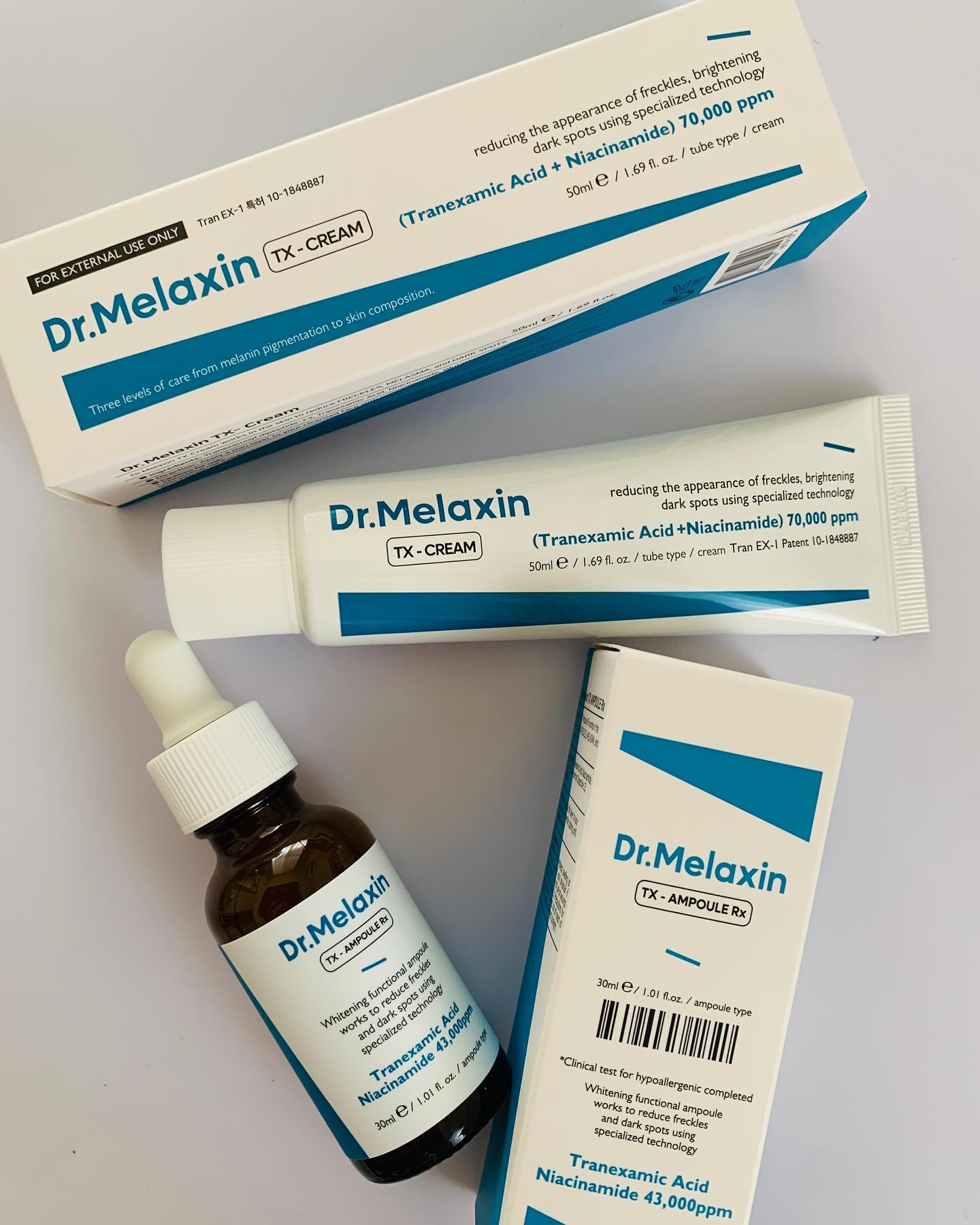 TXアンプルRX＋TXクリーム/Dr.Melaxin/スキンケアキットを使ったクチコミ（2枚目）