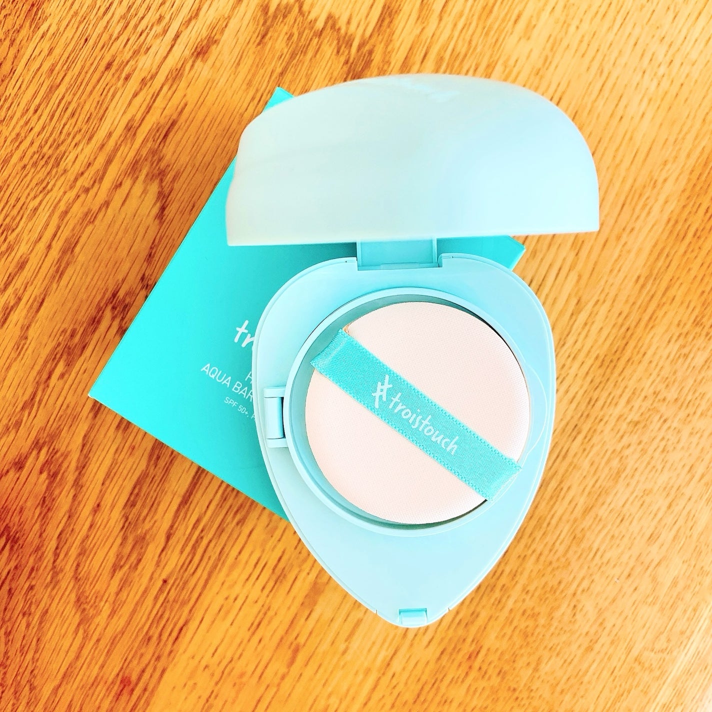 トワタッチ ハートクッション アクアベア/troistouch/クッションファンデーションを使ったクチコミ(2枚目)