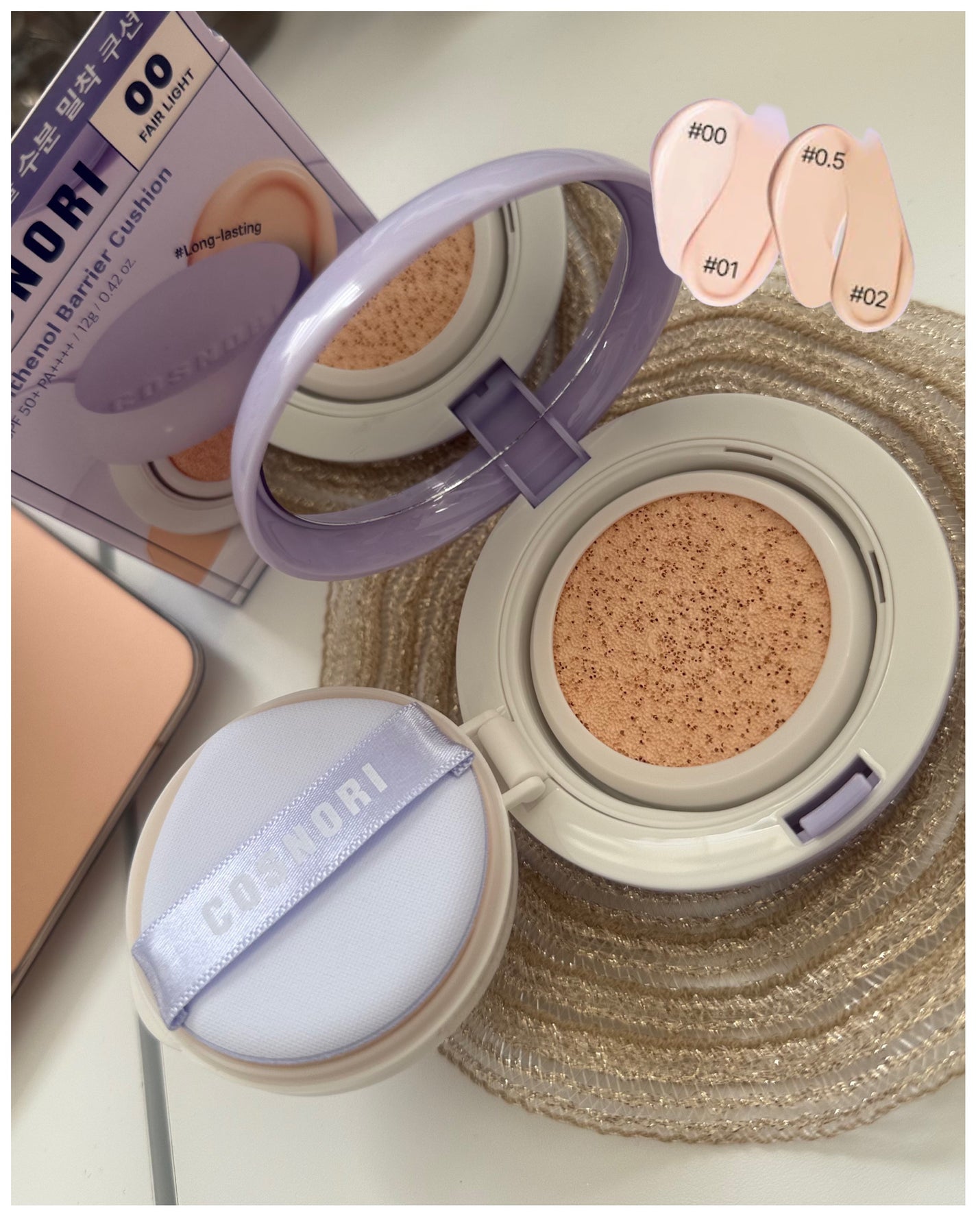 パンテノールバリアクッション/COSNORI/クッションファンデーションを使ったクチコミ(4枚目)