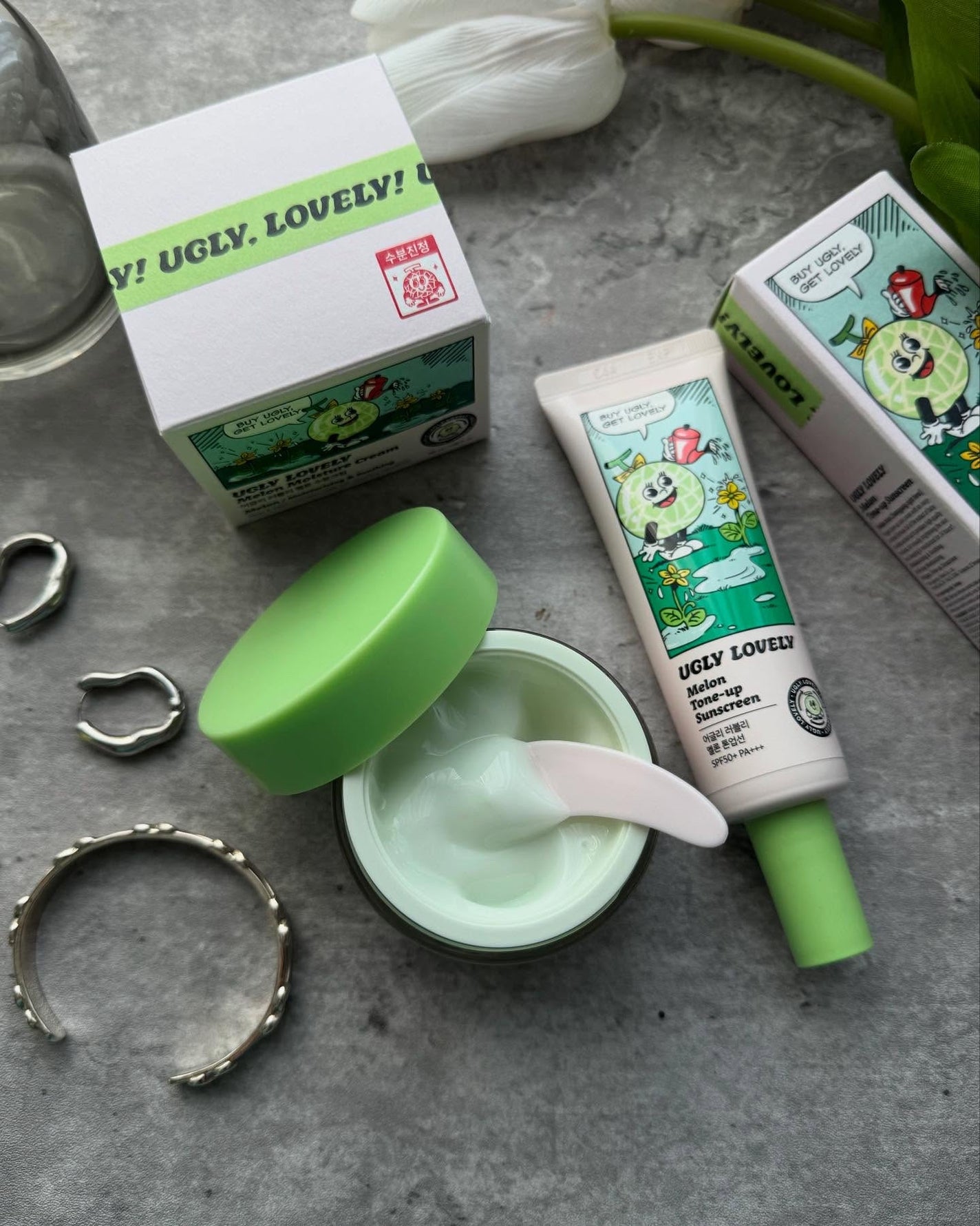 メロントーンアップ日焼け止め/UGLY LOVELY/日焼け止めローションを使ったクチコミ(2枚目)