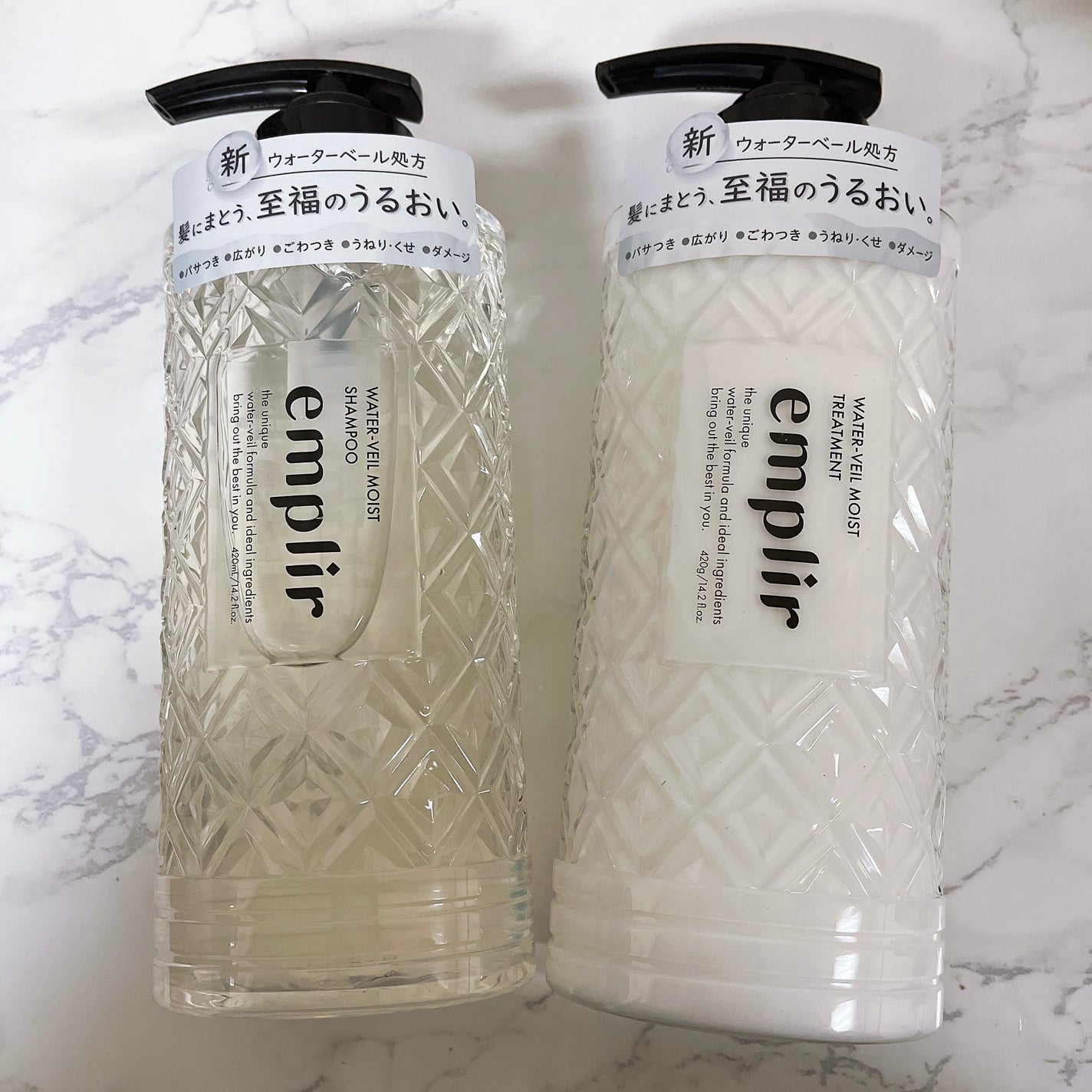 ウォーターベール モイストシャンプー/トリートメント/emplir/市販シャンプーを使ったクチコミ(1枚目)