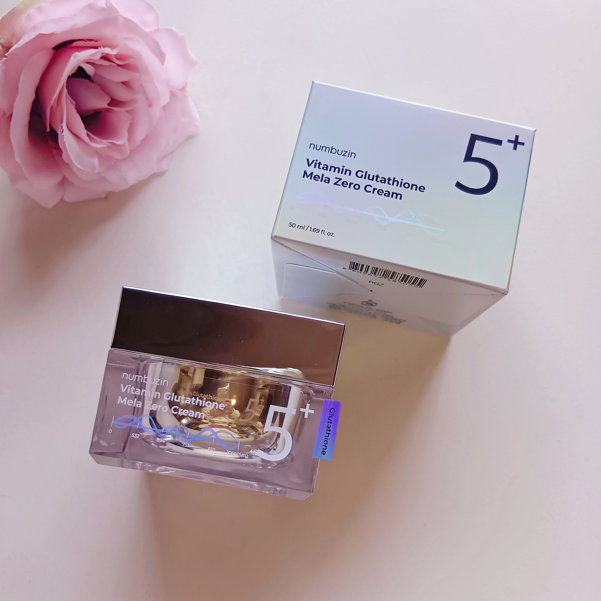 5番 白玉グルタチオンCメラゼロクリーム/numbuzin/フェイスクリームを使ったクチコミ（1枚目）