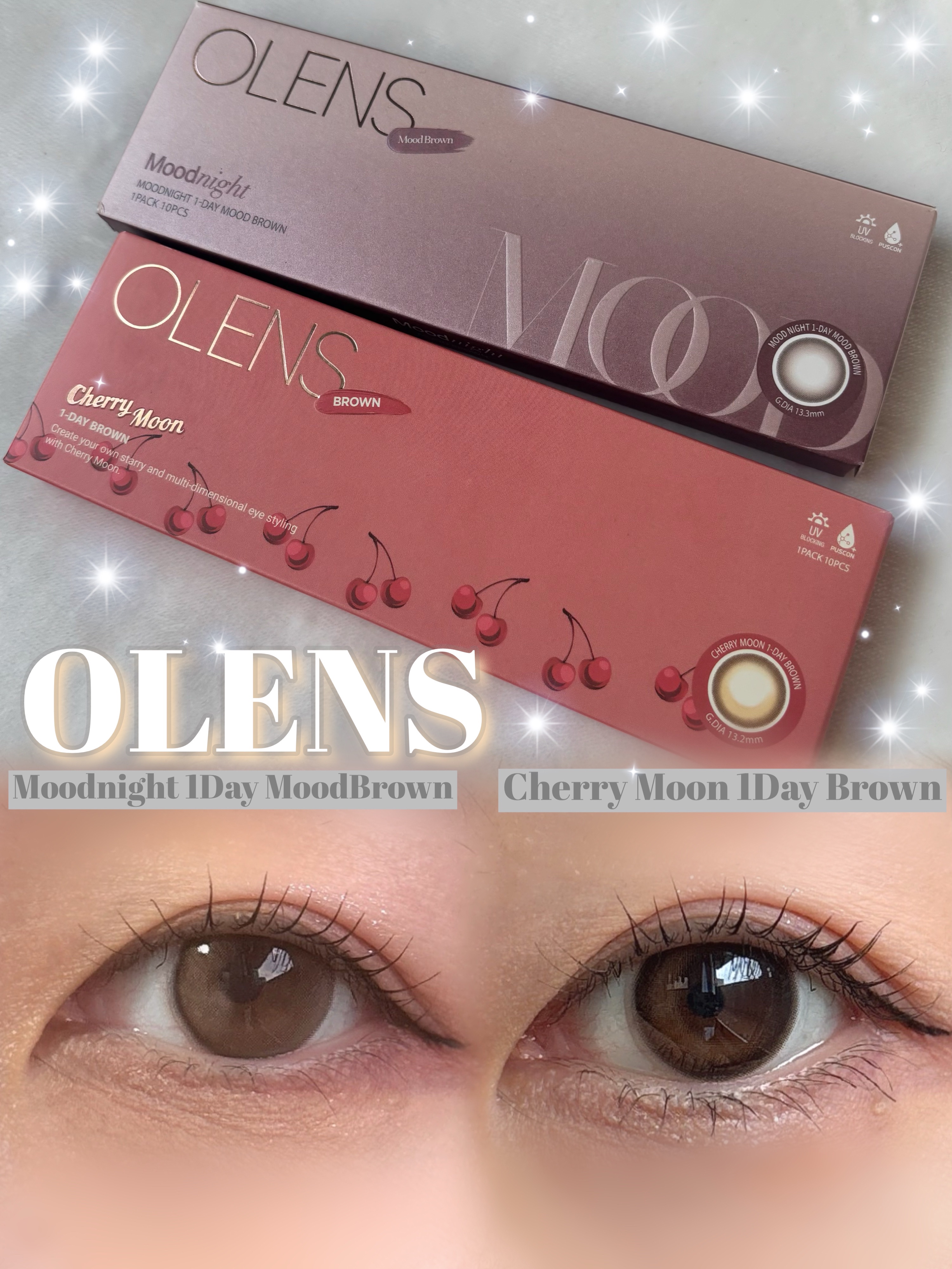 Cherry Moon 1day/OLENS/カラーコンタクトレンズを使ったクチコミ（1枚目）