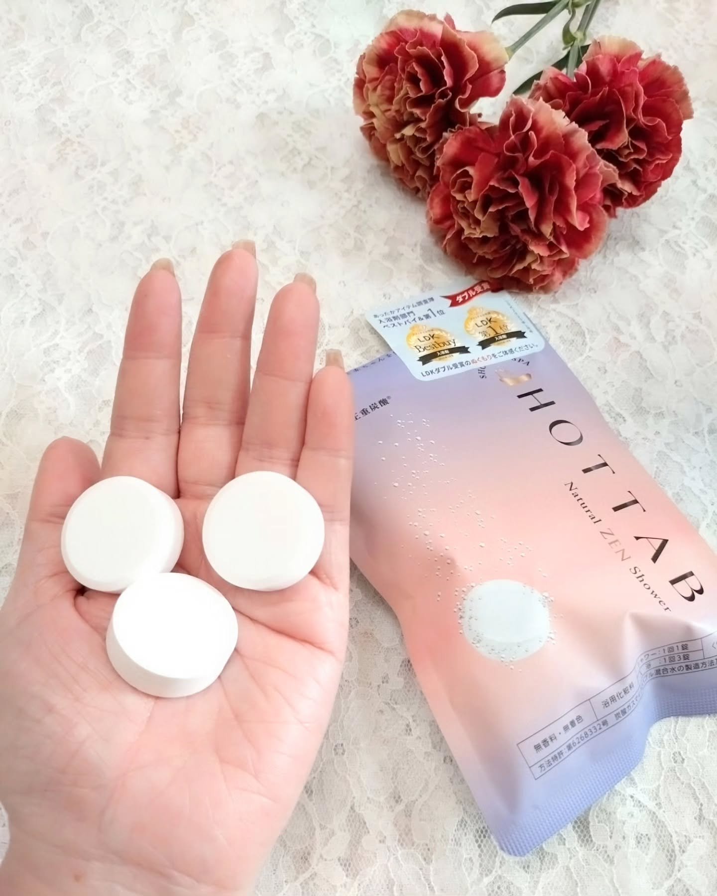 HOT TAB NATURAL ZEN SHOWER/HOT TAB/炭酸系入浴剤を使ったクチコミ（3枚目）