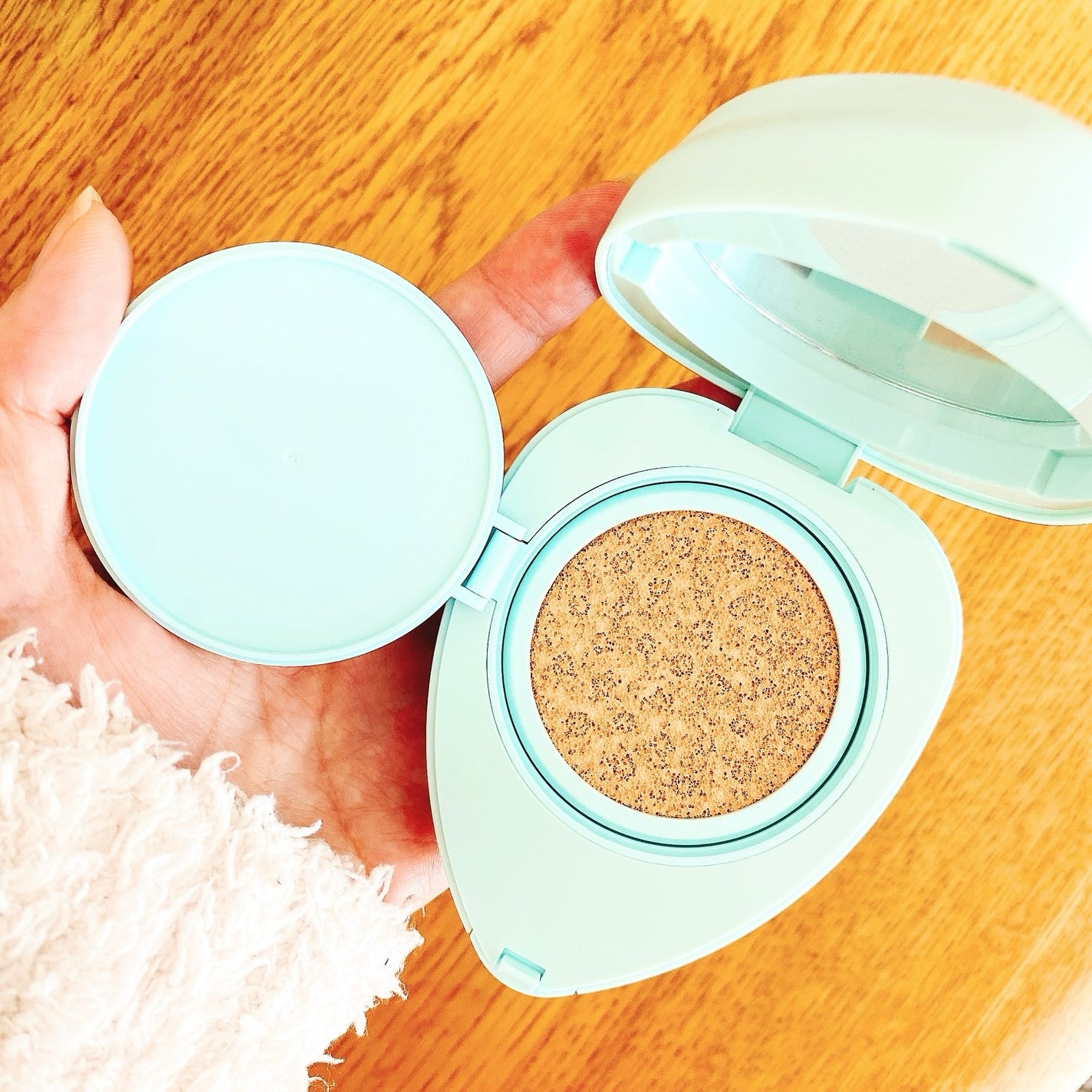 トワタッチ ハートクッション アクアベア/troistouch/クッションファンデーションを使ったクチコミ(5枚目)