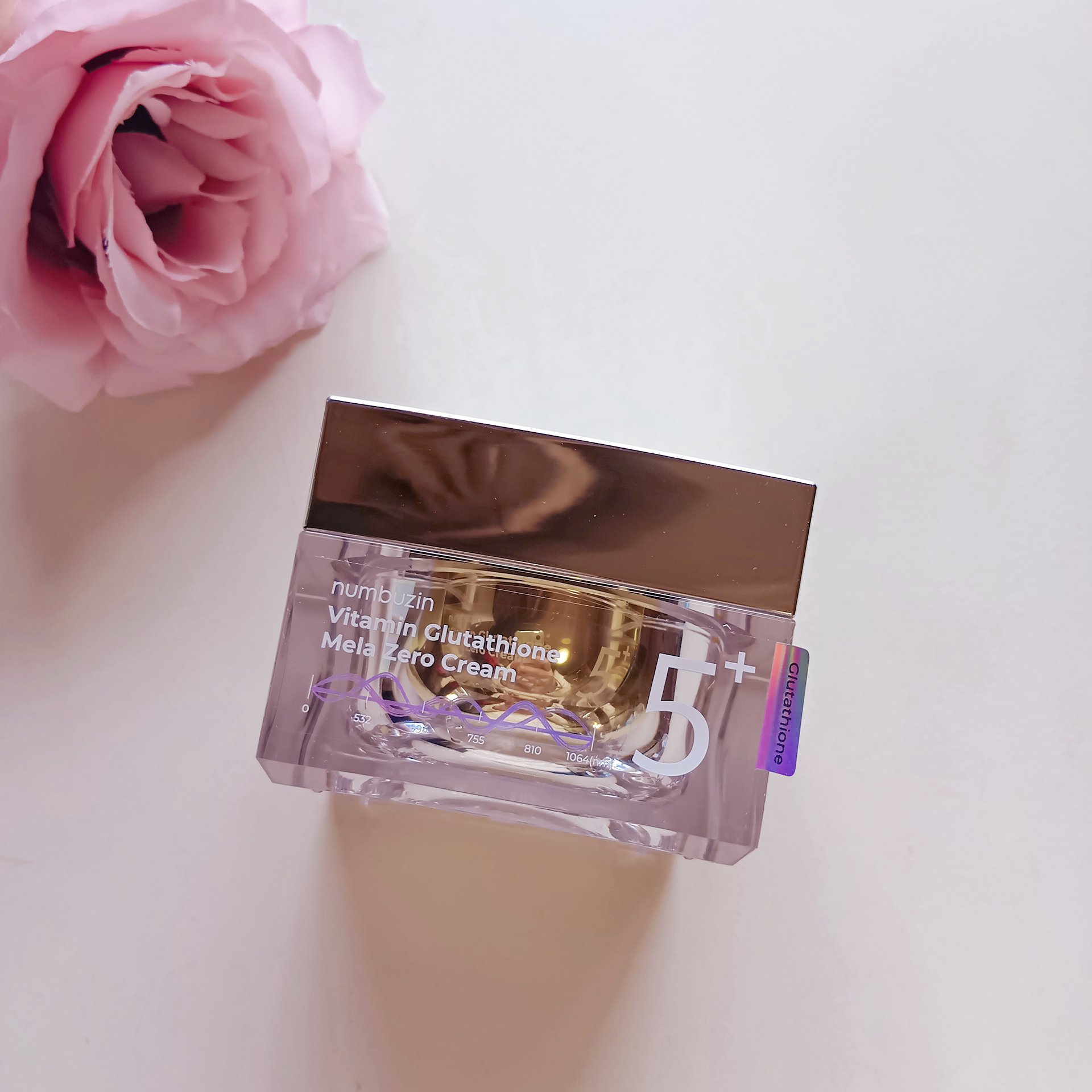 5番 白玉グルタチオンCメラゼロクリーム/numbuzin/フェイスクリームを使ったクチコミ（2枚目）