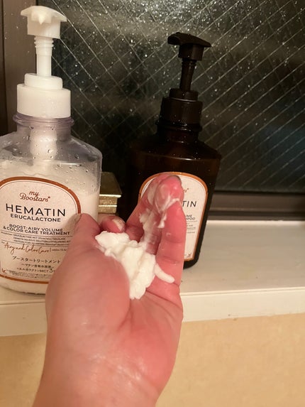 ヘマチン ブースター シャンプー /トリートメント ペアー&ムスクの香り/マイブースターズ/市販シャンプーを使ったクチコミ(4枚目)