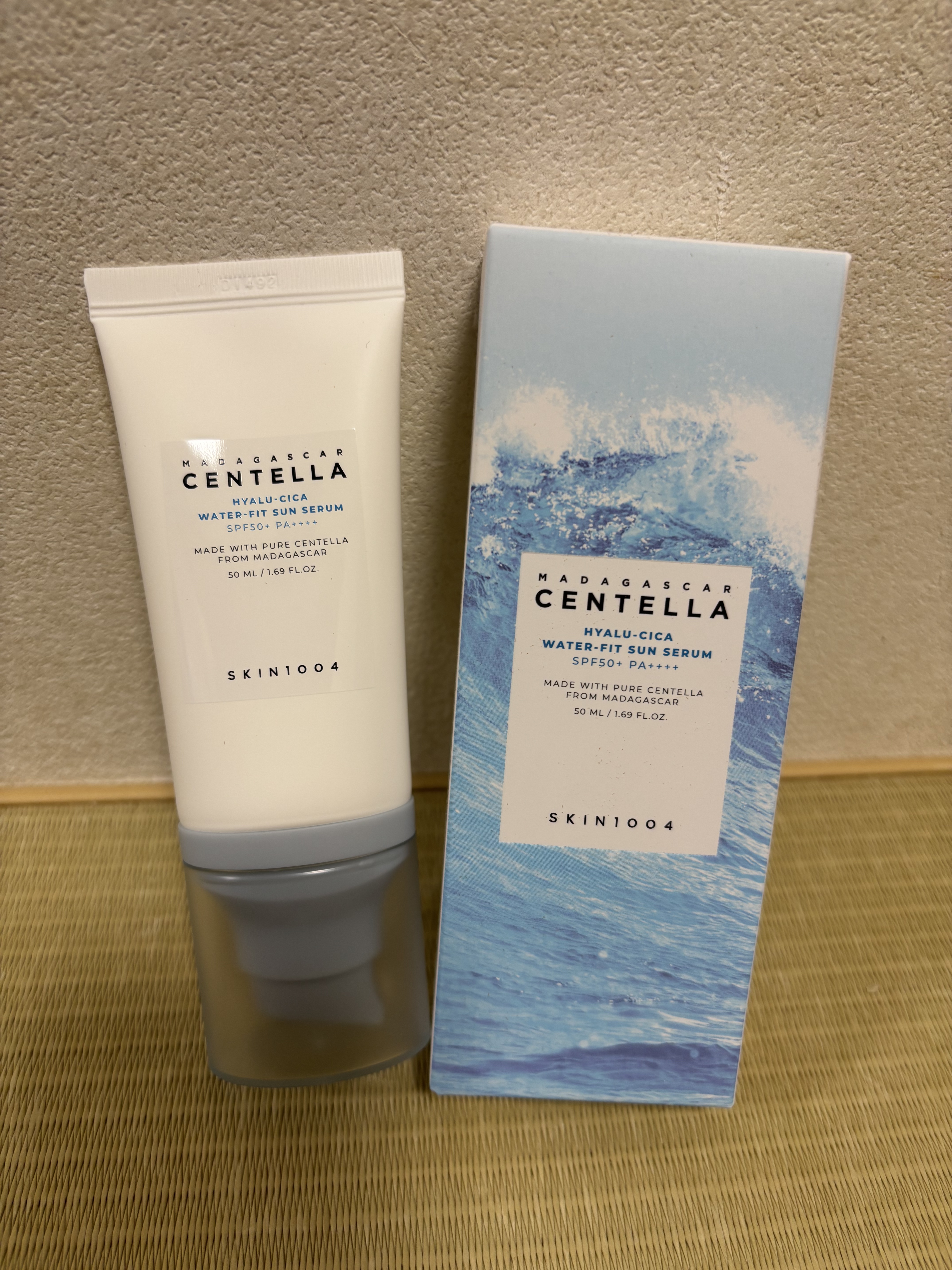 ヒアルーシカ ウォーターフィット サンセラム/SKIN1004/日焼け止めローションを使ったクチコミ（1枚目）