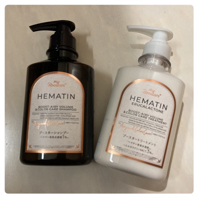 ヘマチン ブースター シャンプー /トリートメント ペアー＆ムスクの香り/マイブースターズ/市販シャンプーを使ったクチコミ（1枚目）