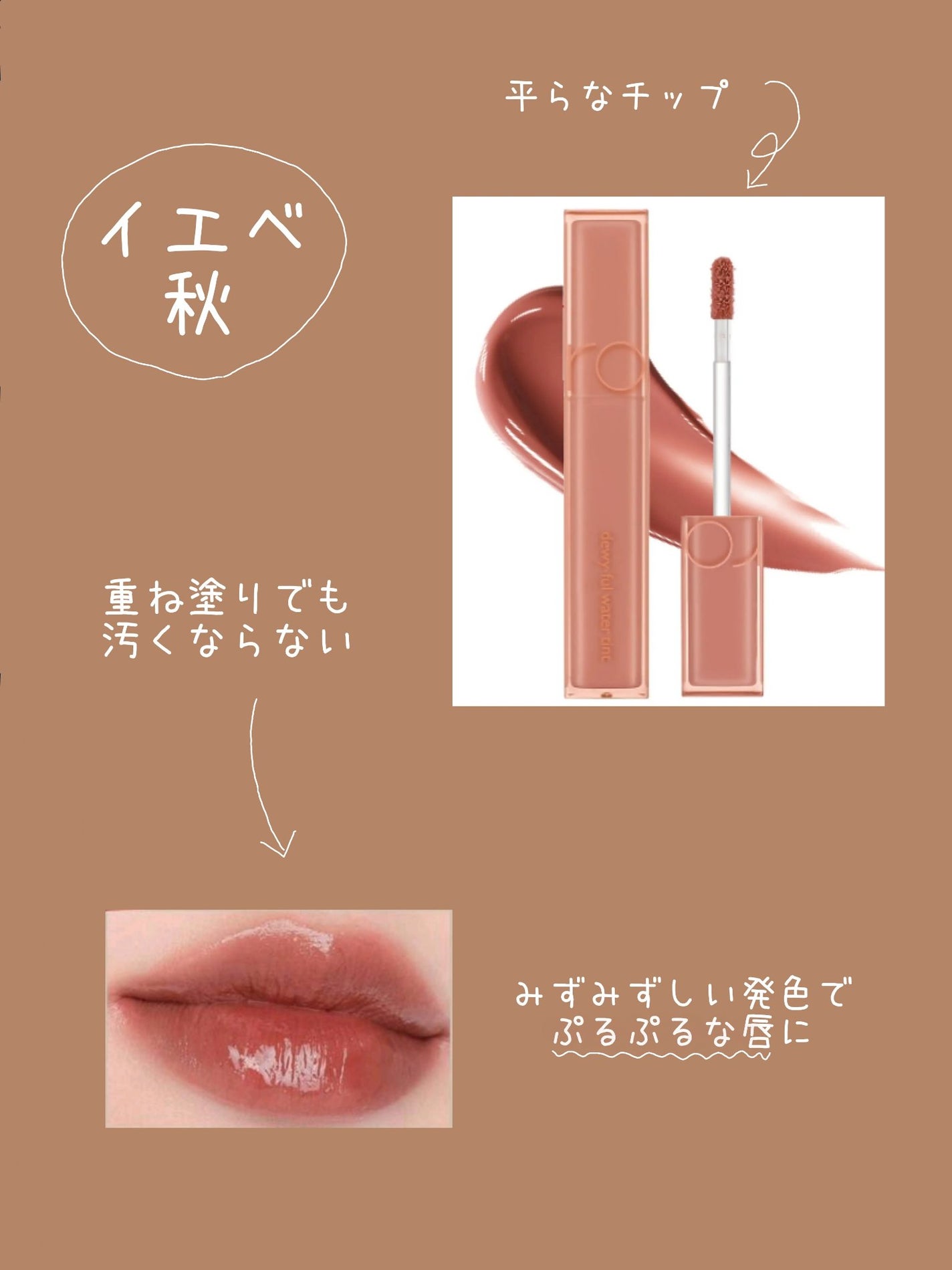 デュイフルウォーターティント/rom&nd/リップティントを使ったクチコミ(2枚目)