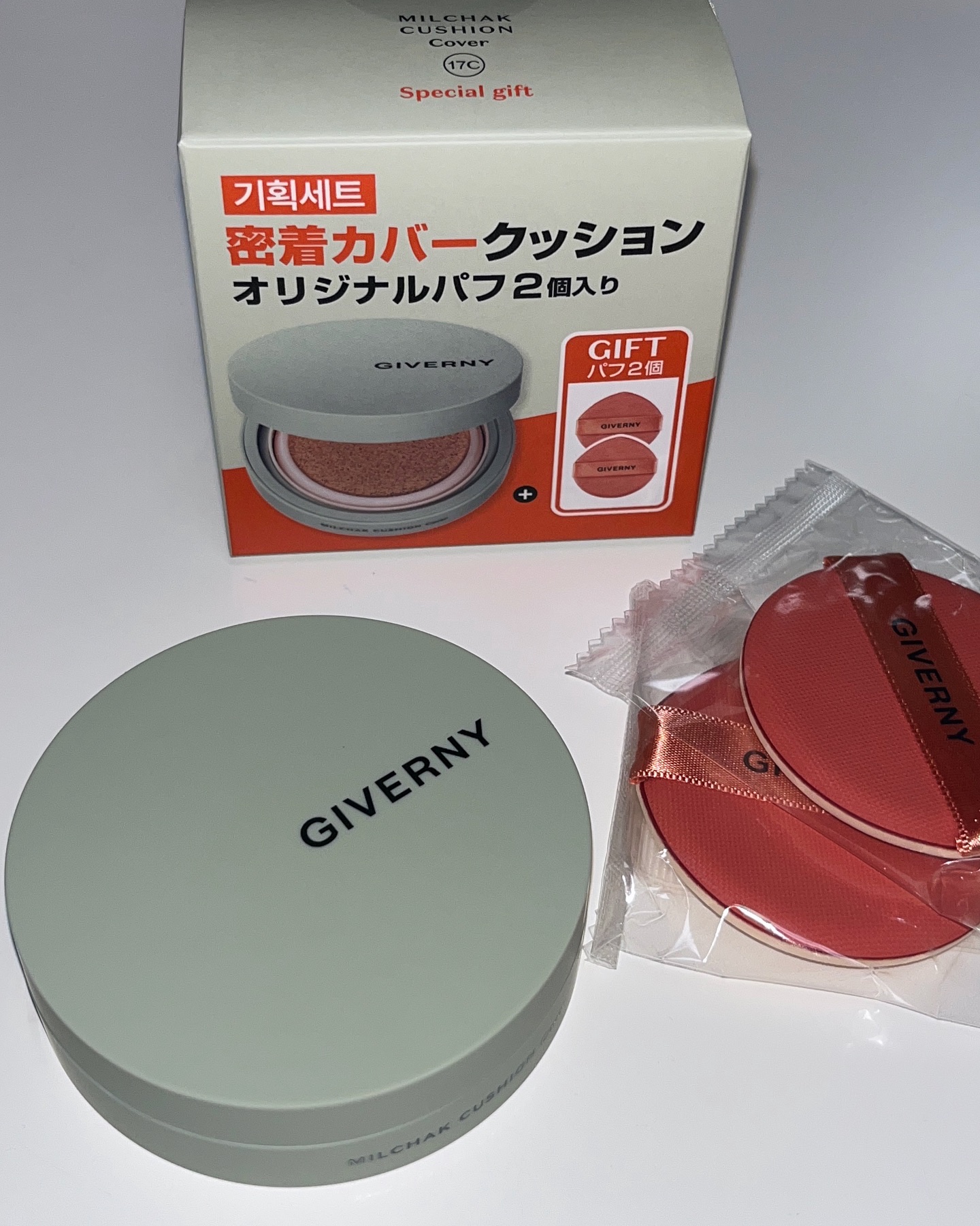 ジヴェルニー 密着カバークッション/GIVERNY/クッションファンデーションを使ったクチコミ（2枚目）