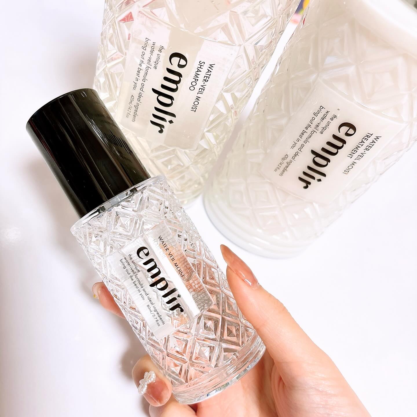 ウォーターベール　モイストヘアオイル/emplir/ヘアオイルを使ったクチコミ（2枚目）