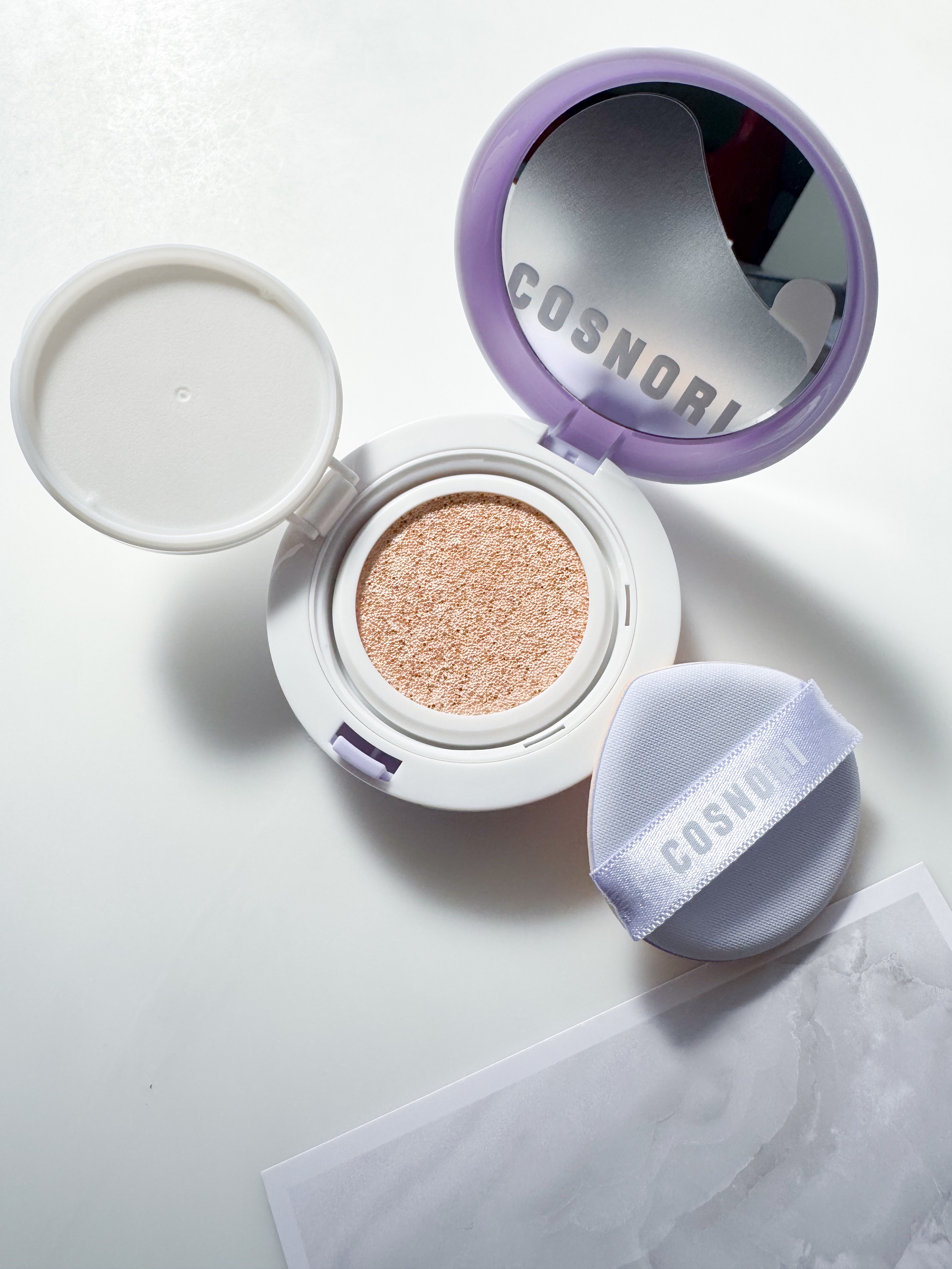 パンテノールバリアクッション/COSNORI/クッションファンデーションを使ったクチコミ（2枚目）