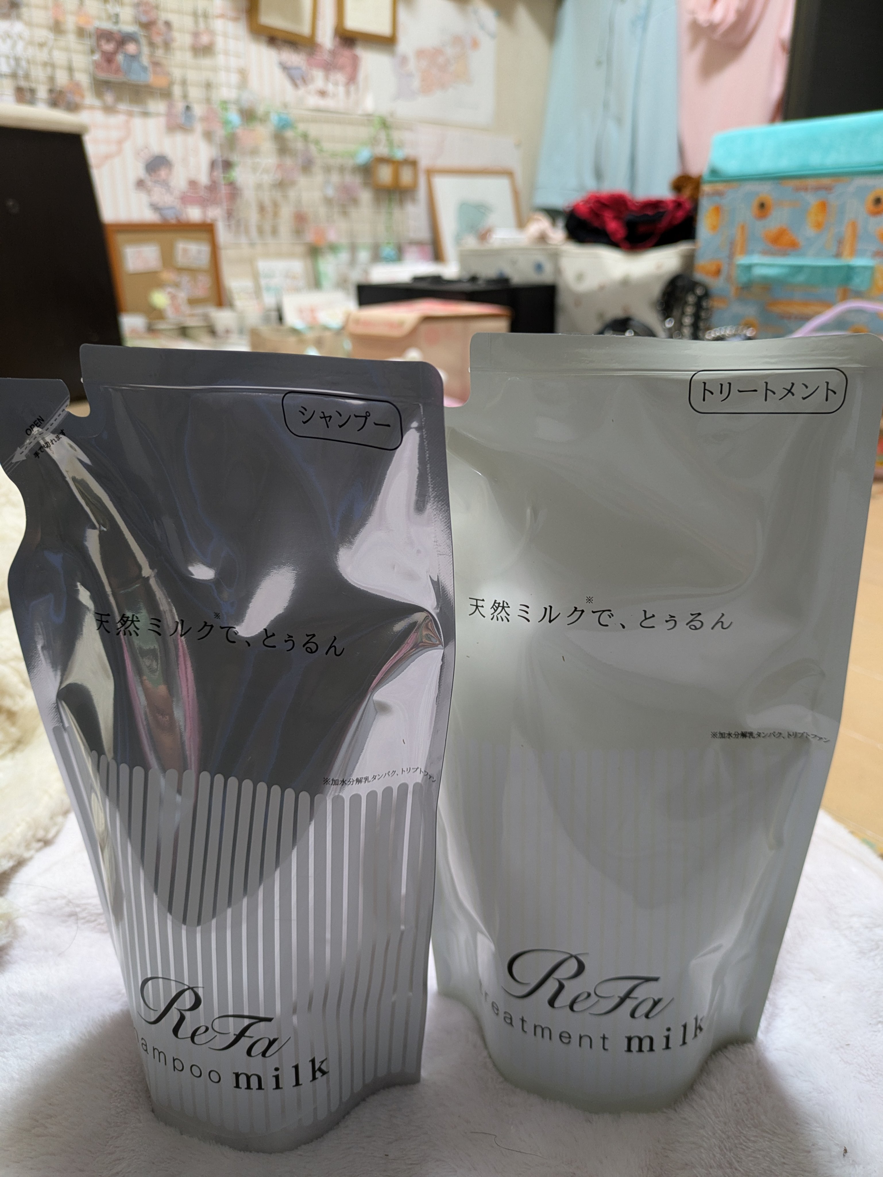 リファミルクプロテインシャンプー/トリートメント トリートメント詰め替え（430g）/ReFa/シャンプー・コンディショナーを使ったクチコミ（1枚目）