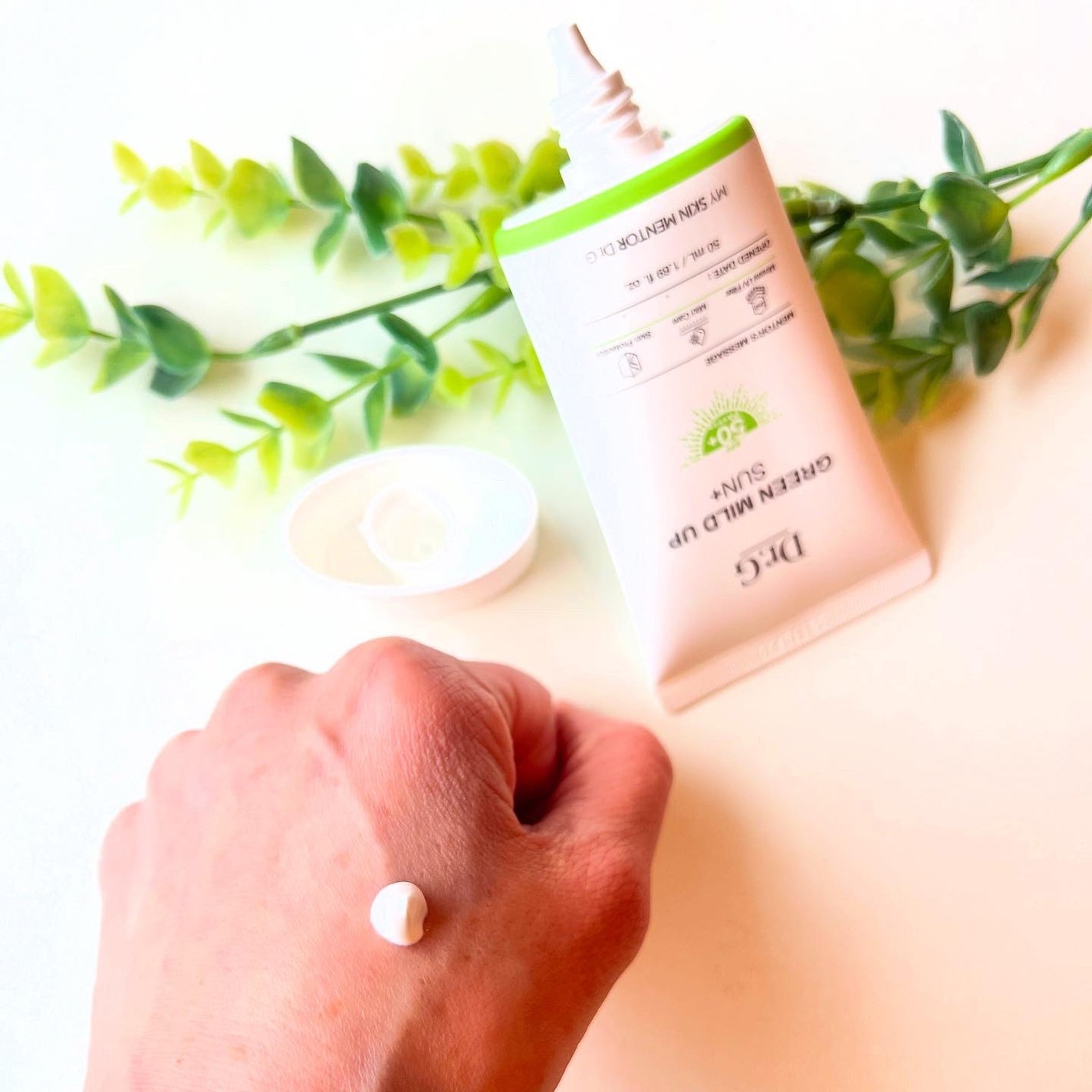 グリーンマイルドアップサンプラス/Dr.G/日焼け止めクリームを使ったクチコミ(4枚目)