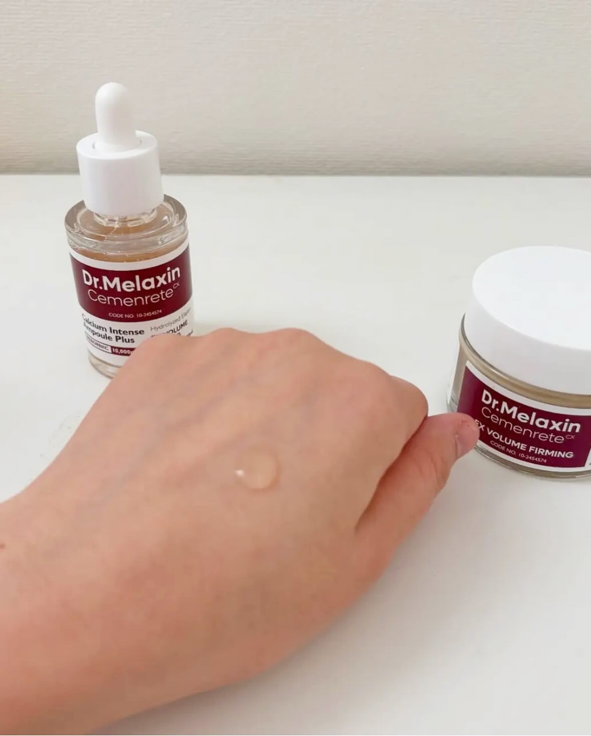セメンリトカルシウムアンプル+セメンリトカルシウムクリーム/Dr.Melaxin/スキンケアキットを使ったクチコミ（2枚目）