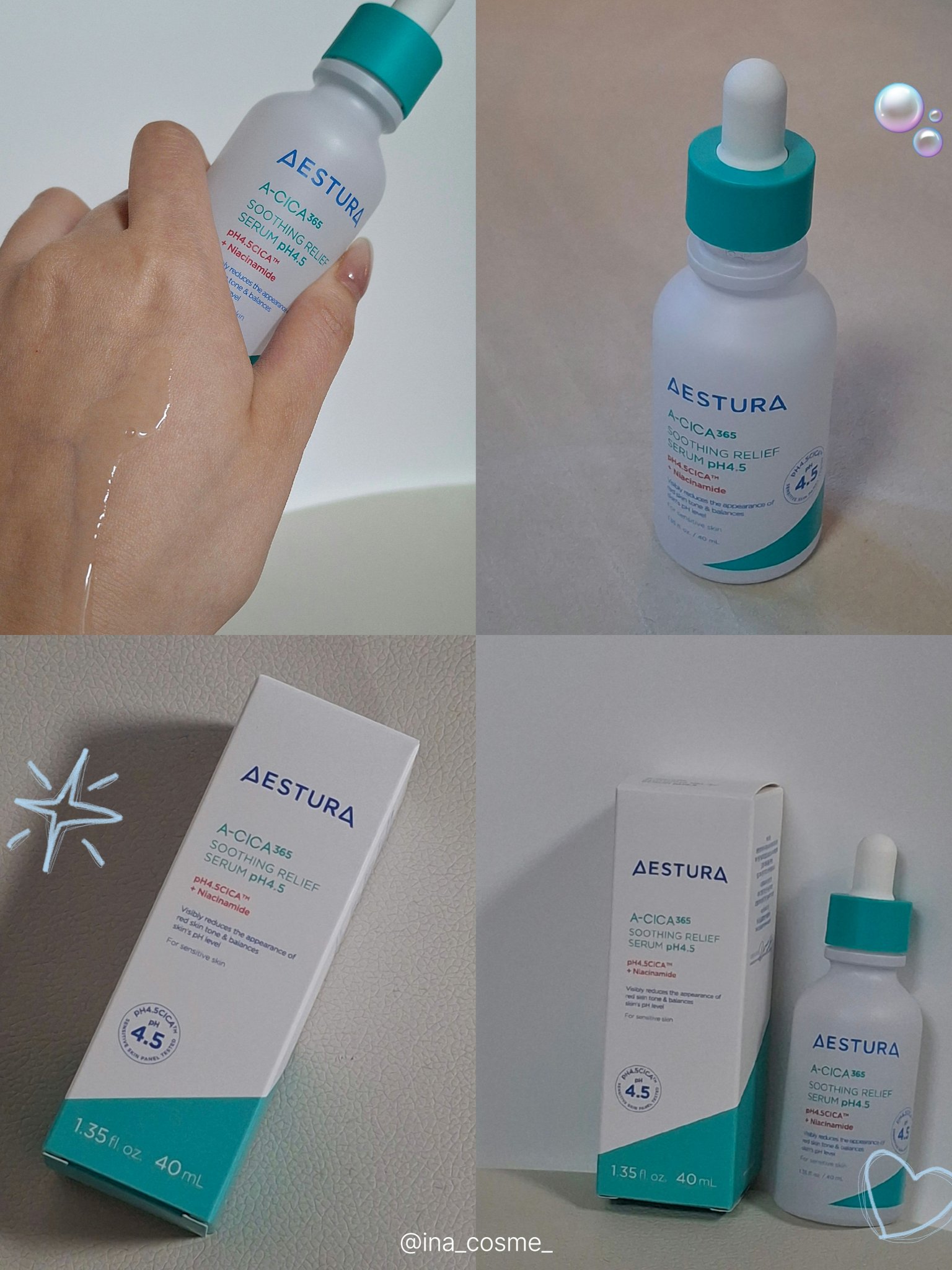 A-CICA 365 SOOTHING RELIEAF SERUM/AESTURA/美容液を使ったクチコミ（2枚目）