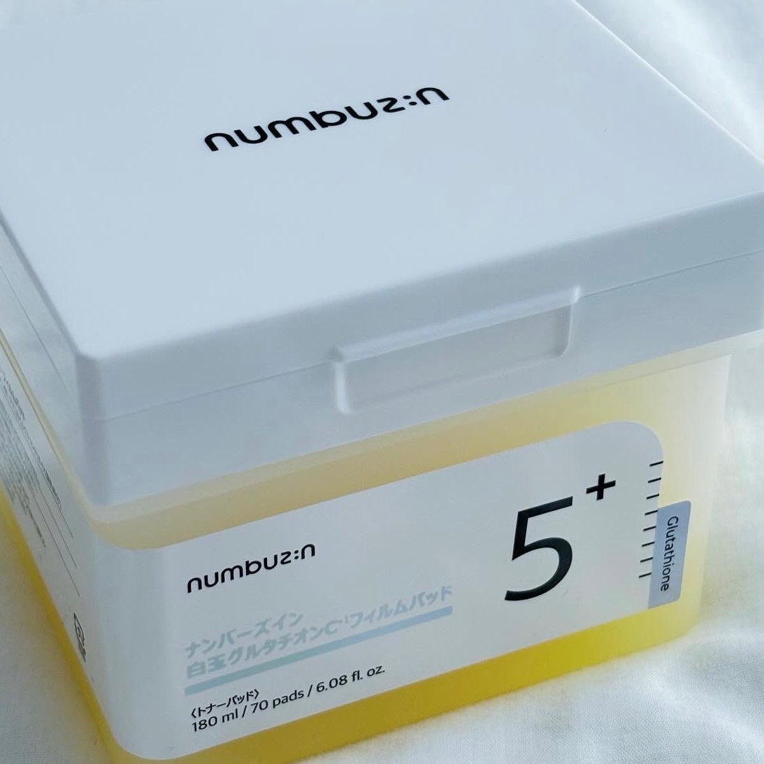 5番 白玉グルタチオンCフィルムパッド/numbuzin/トナーパッドを使ったクチコミ(3枚目)