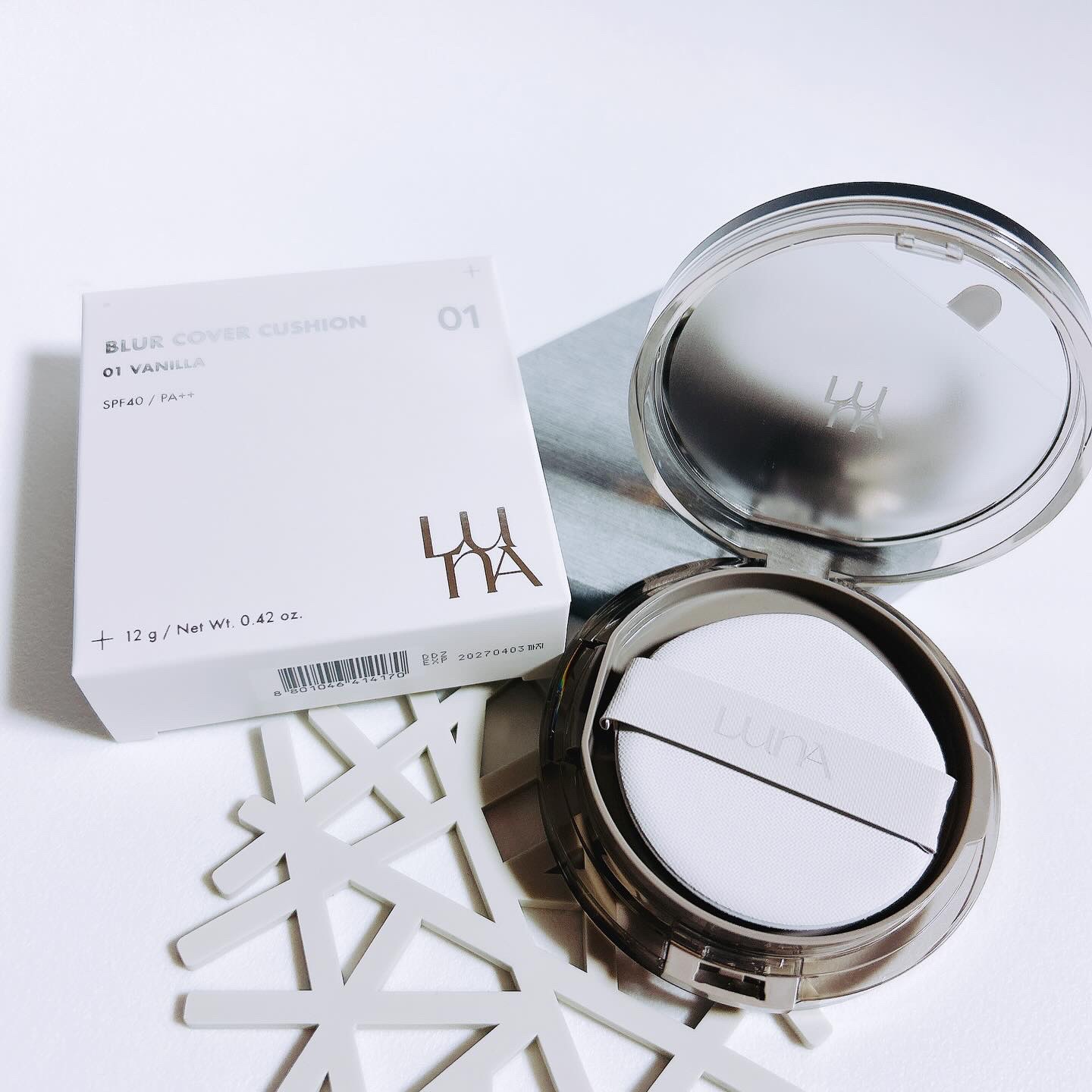 ブラーカバークッション/LUNA/クッションファンデーションを使ったクチコミ（2枚目）