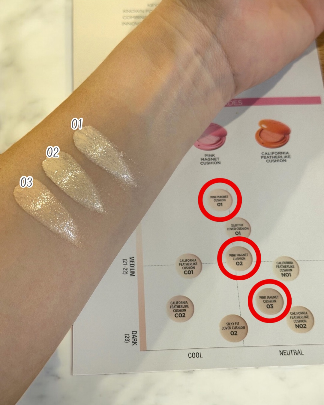 ピンクマグネットクッション 01 アイボリー/KEYTH/クッションファンデーションを使ったクチコミ（3枚目）