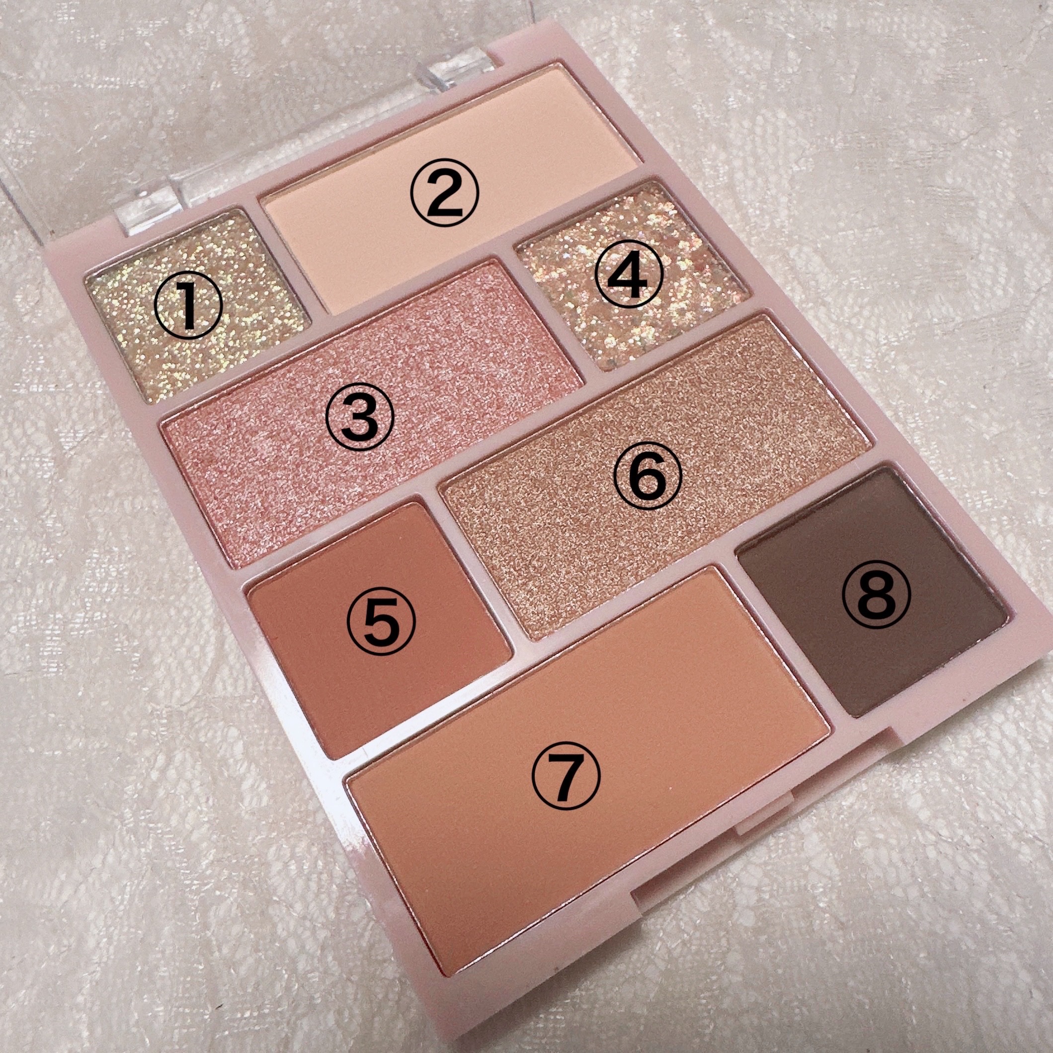 Kyumme KM チャームアイシャドウパレットのクチコミ「＼DAISO×TGCからNEWブランド／
【Kyumme チャームアイシャドウパレット】
☑️.....」（2枚目）