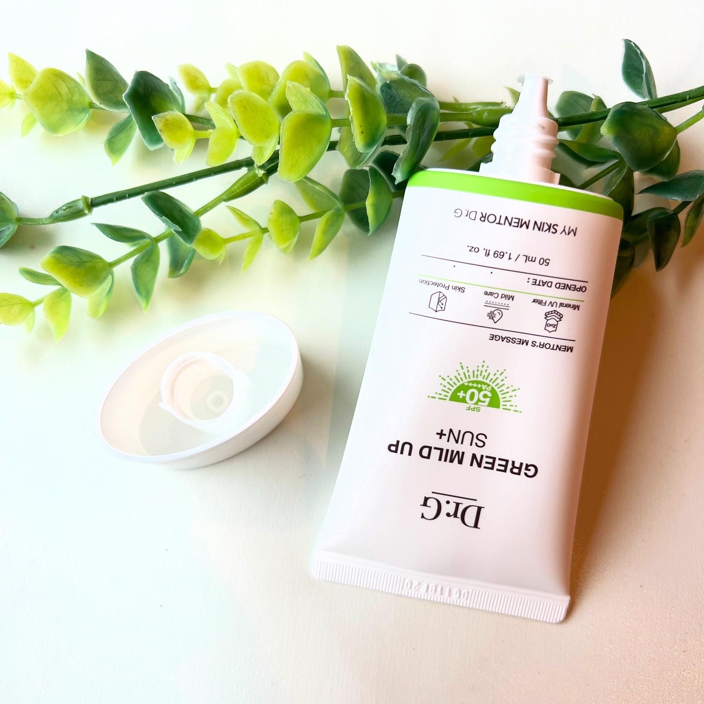 グリーンマイルドアップサンプラス/Dr.G/日焼け止めクリームを使ったクチコミ（3枚目）