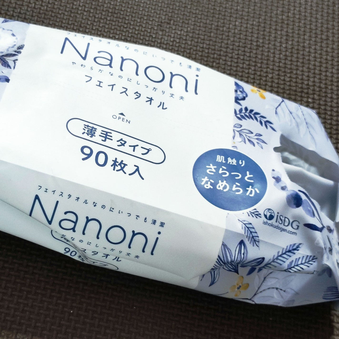 Nanoni フェイスタオル 薄手タイプ/ISDG 医食同源ドットコム/クレンジングタオルを使ったクチコミ(1枚目)