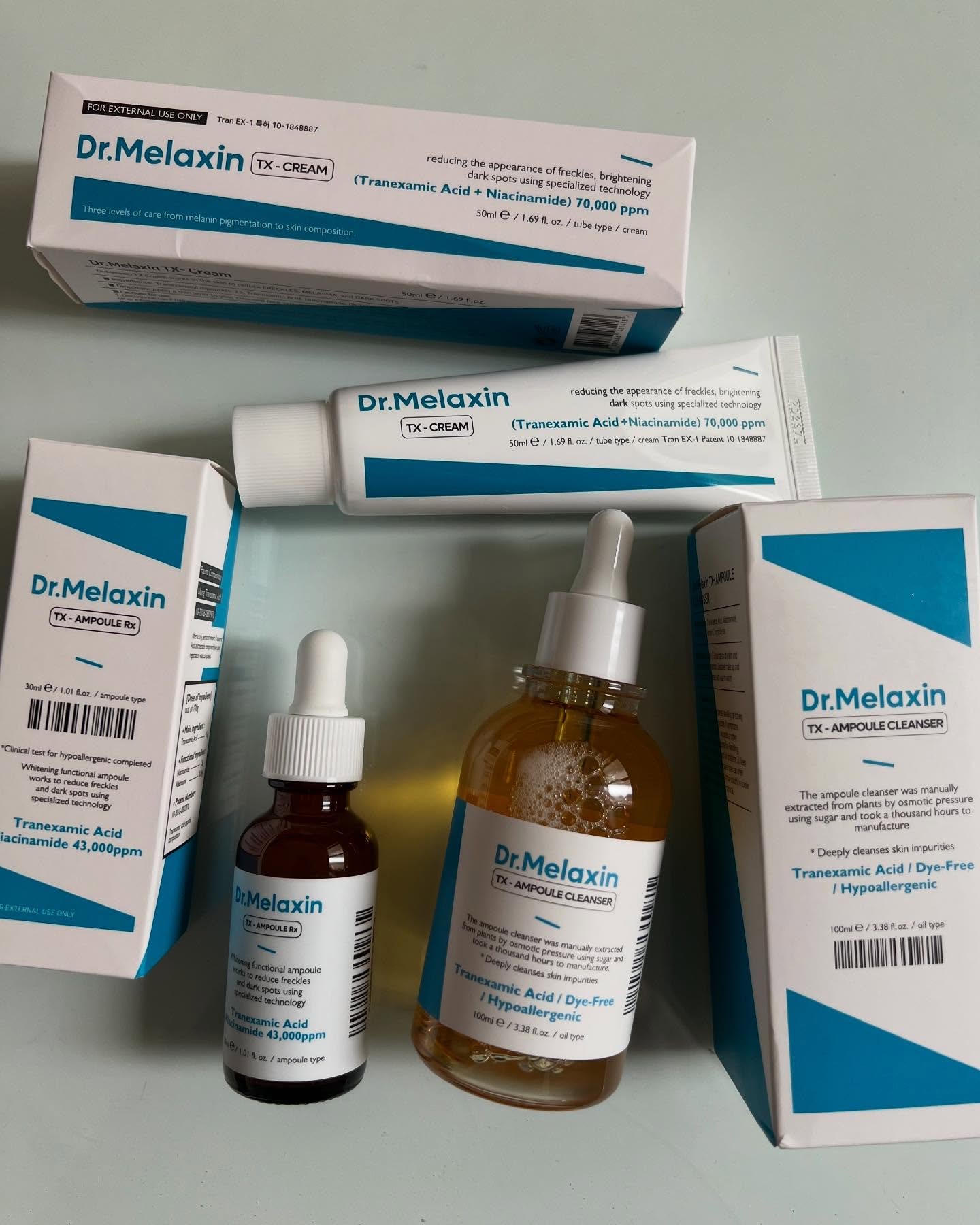 TXアンプルRX＋TXクリーム/Dr.Melaxin/スキンケアキットを使ったクチコミ（1枚目）