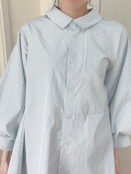 後レースアップAラインBL 無地 長袖 ボタン シャツ・ブラウス/NICE CLAUP/その他を使ったクチコミ(3枚目)