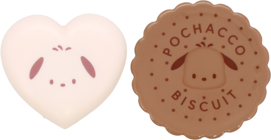 ミニおさら風マスコット付きマカロンリップクリーム ミルクの香り ポチャッコ