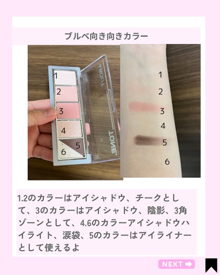 リターントゥーベーシックシャドウパレット/ABOUT TONE/アイシャドウパレットを使ったクチコミ(4枚目)