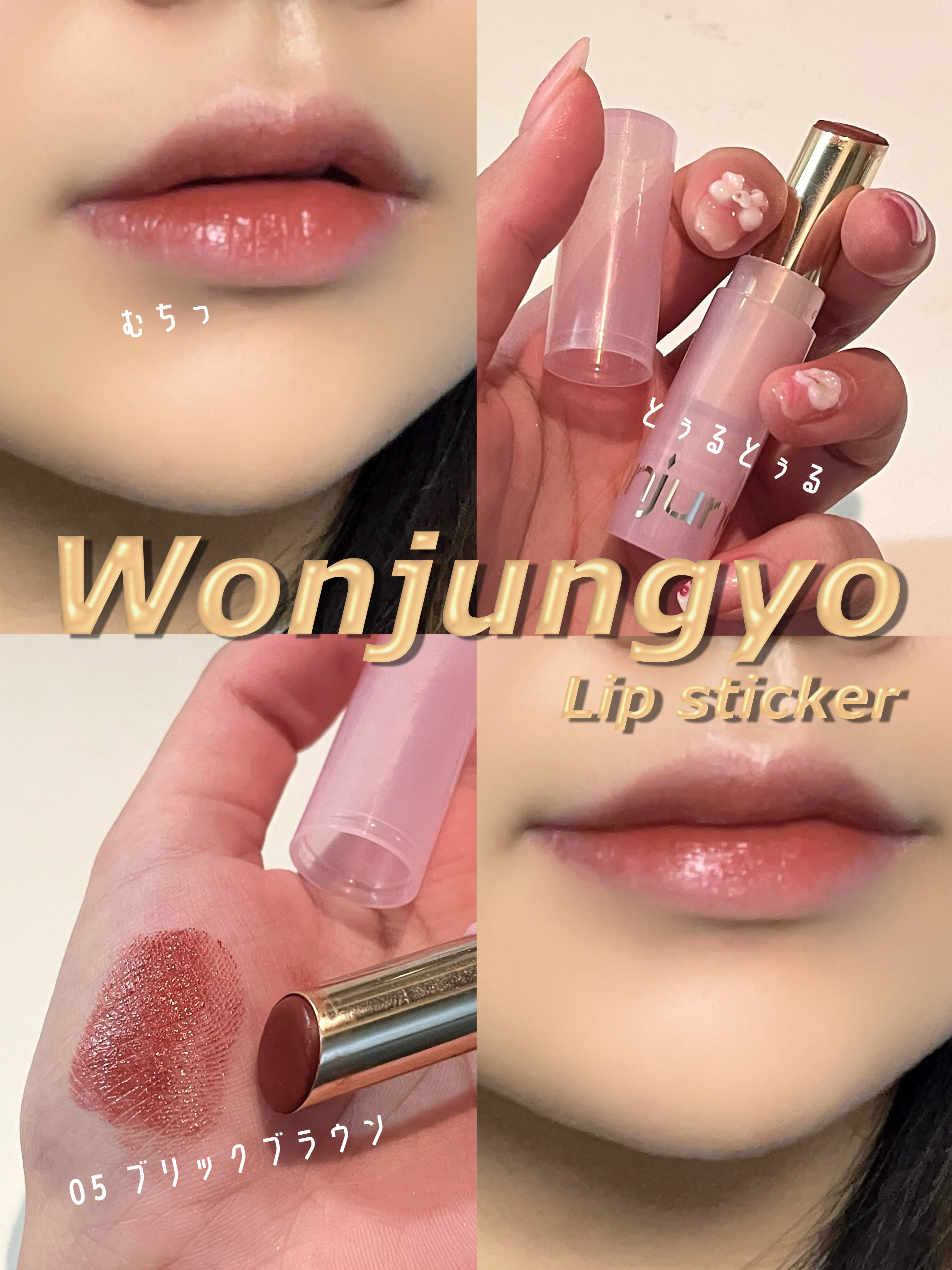 ウォンジョンヨ リップステッカー 05 ブリックブラウン/Wonjungyo/口紅を使ったクチコミ（1枚目）