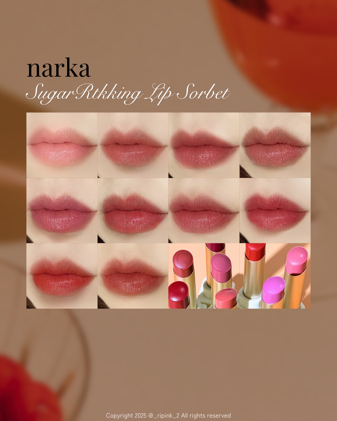 シュガーラビングリップソルベ/narka/リップスクラブを使ったクチコミ（1枚目）