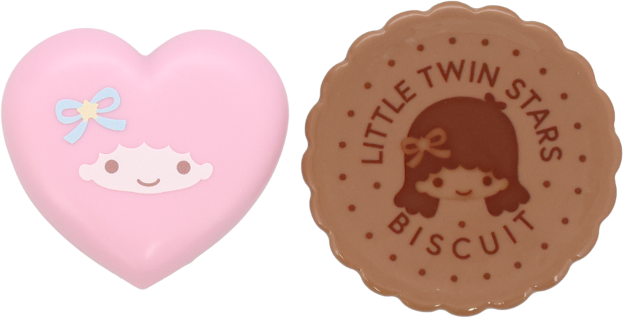 ミニおさら風マスコット付きマカロンリップクリーム いちごの香り リトルツインスターズ（ララ）