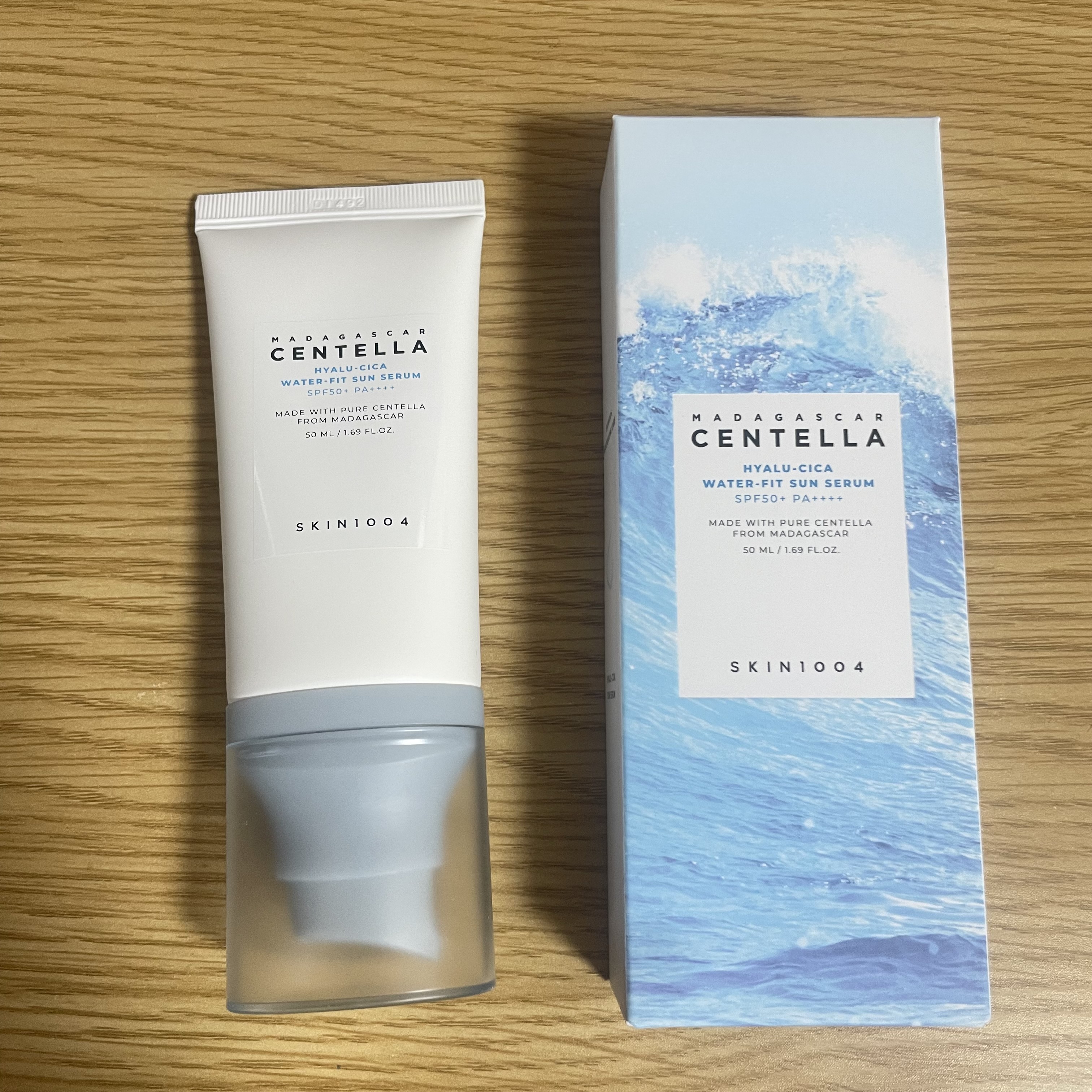 ヒアルーシカ ウォーターフィット サンセラム/SKIN1004/日焼け止めローションを使ったクチコミ（1枚目）