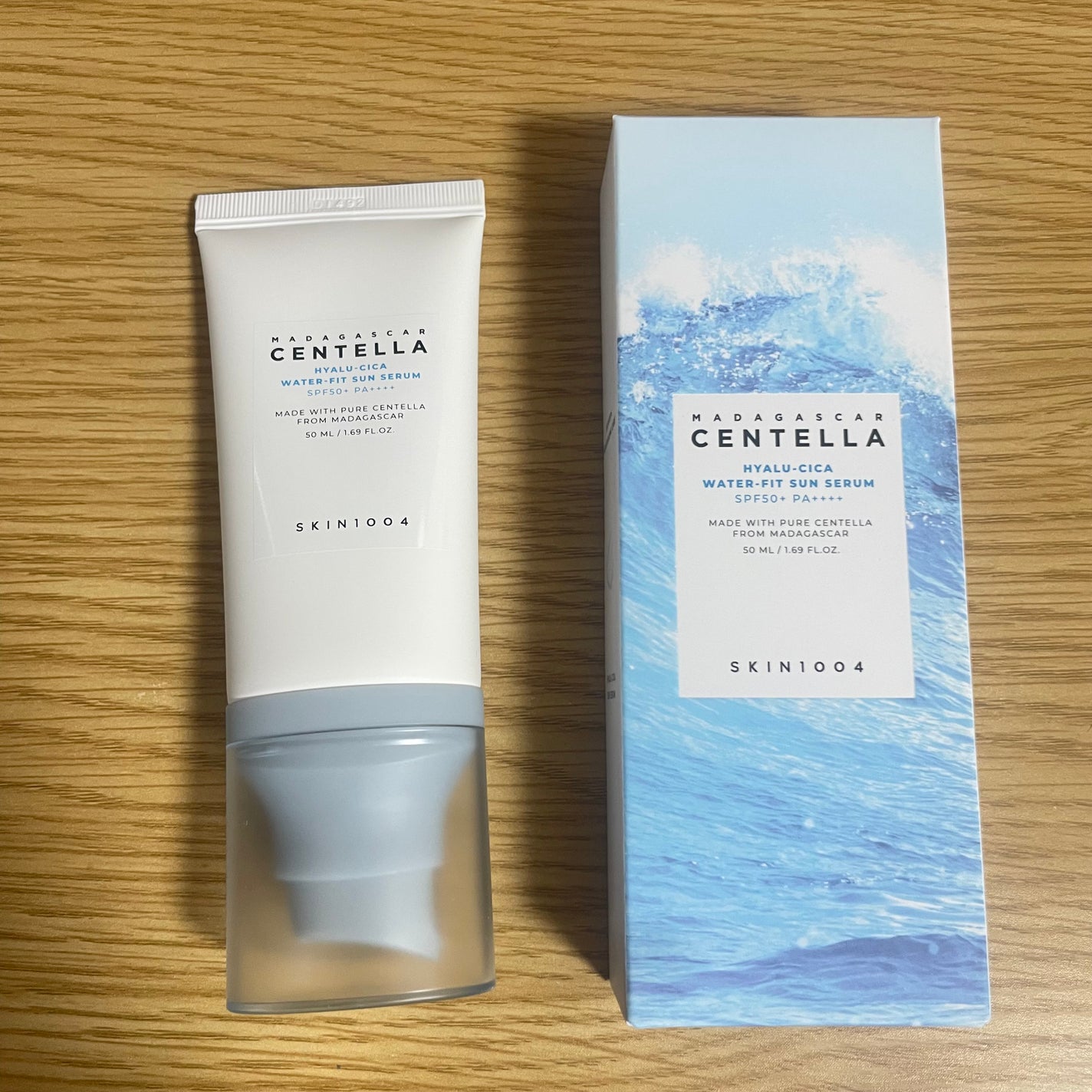 ヒアルーシカ ウォーターフィット サンセラム/SKIN1004/日焼け止めローションを使ったクチコミ(1枚目)