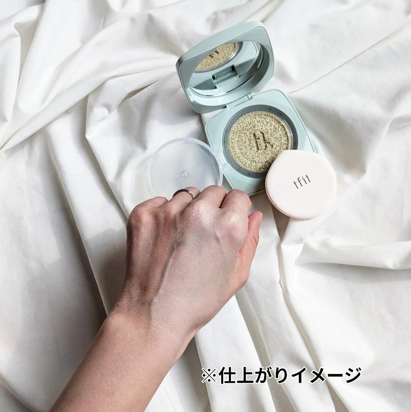 ベースフィットトーンアップサンクッション/TFIT/クッションファンデーションを使ったクチコミ(5枚目)