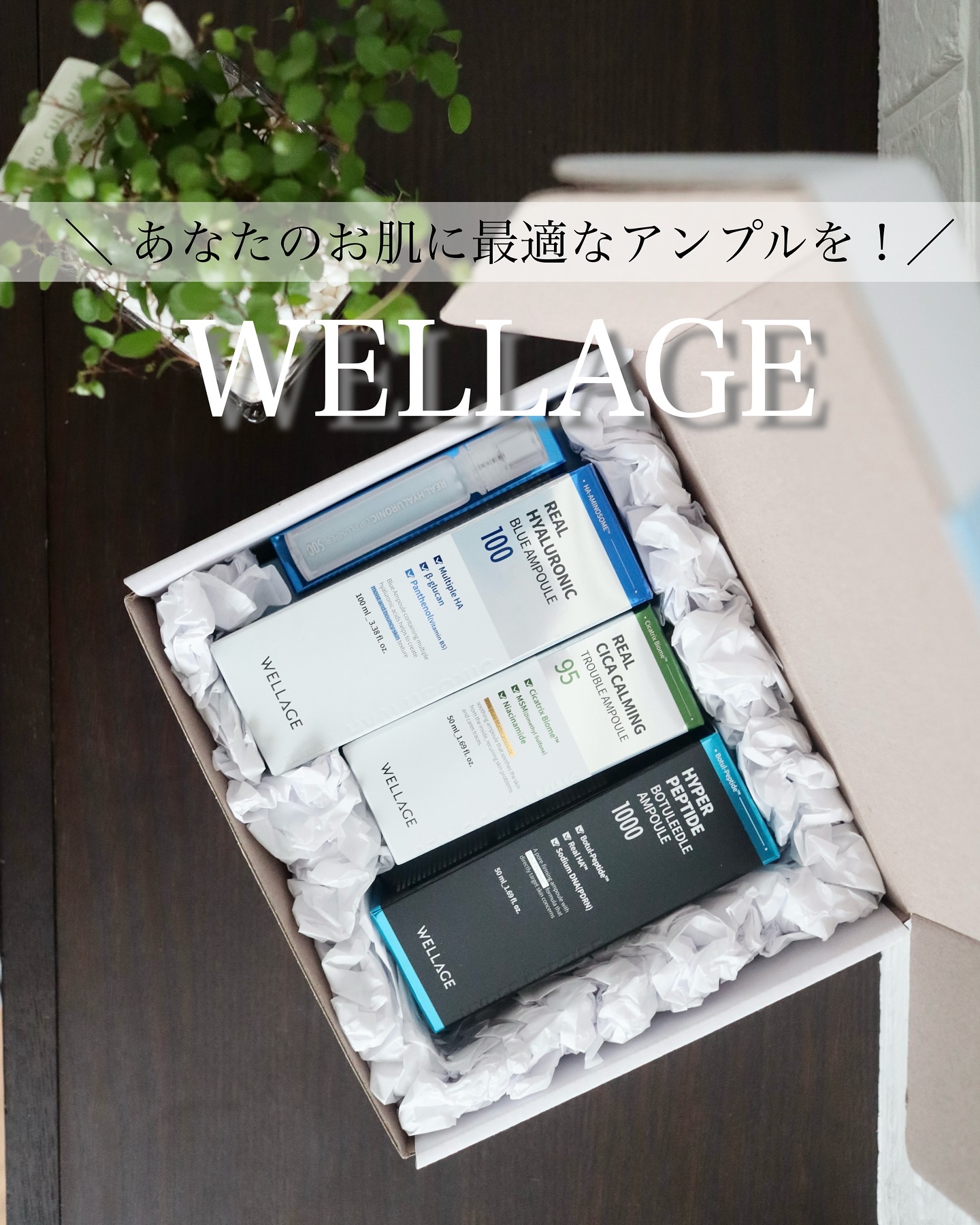 リアルヒアルロニックブルーアンプル 100/Wellage/美容液を使ったクチコミ（1枚目）