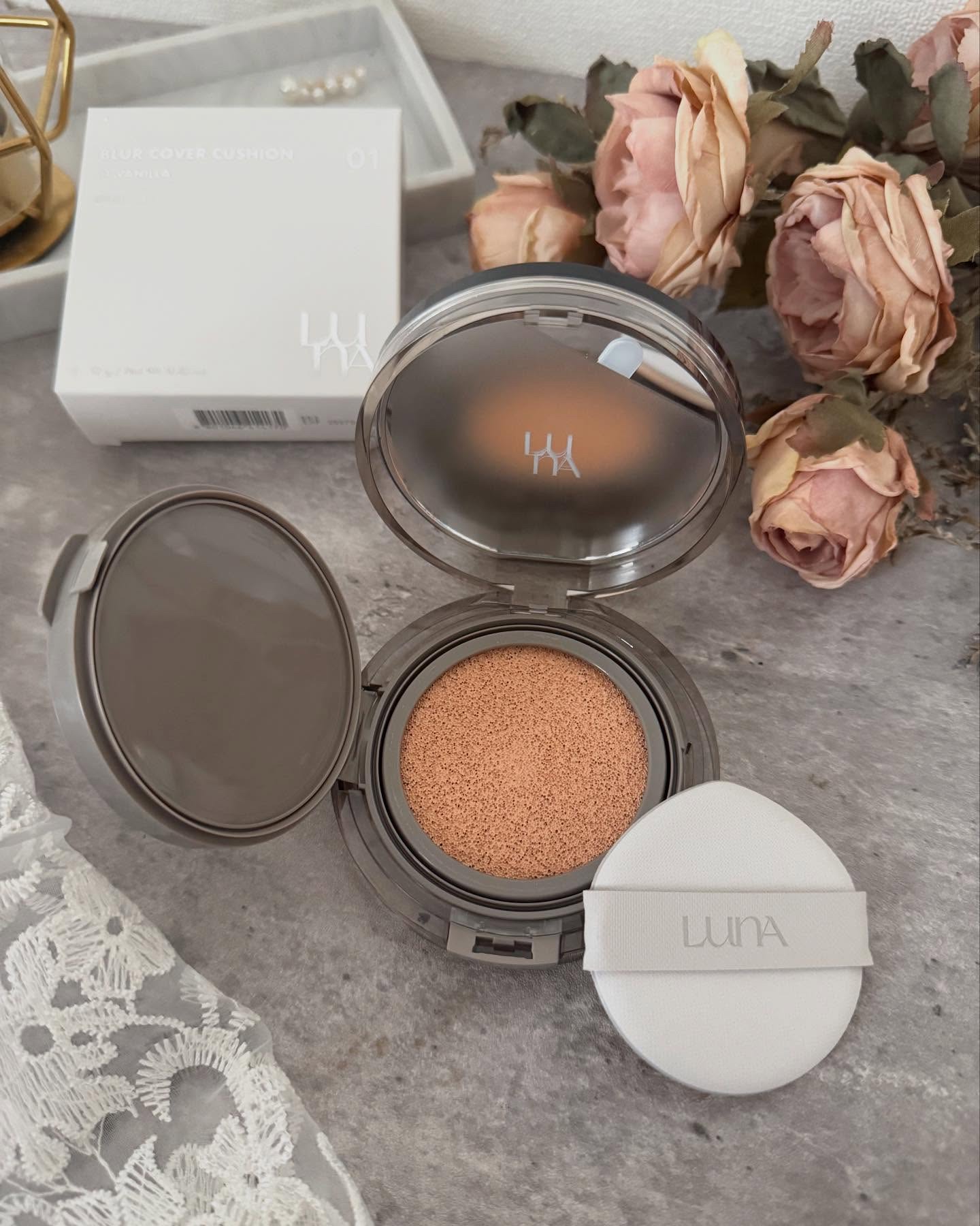 ブラーカバークッション/LUNA/クッションファンデーションを使ったクチコミ（3枚目）