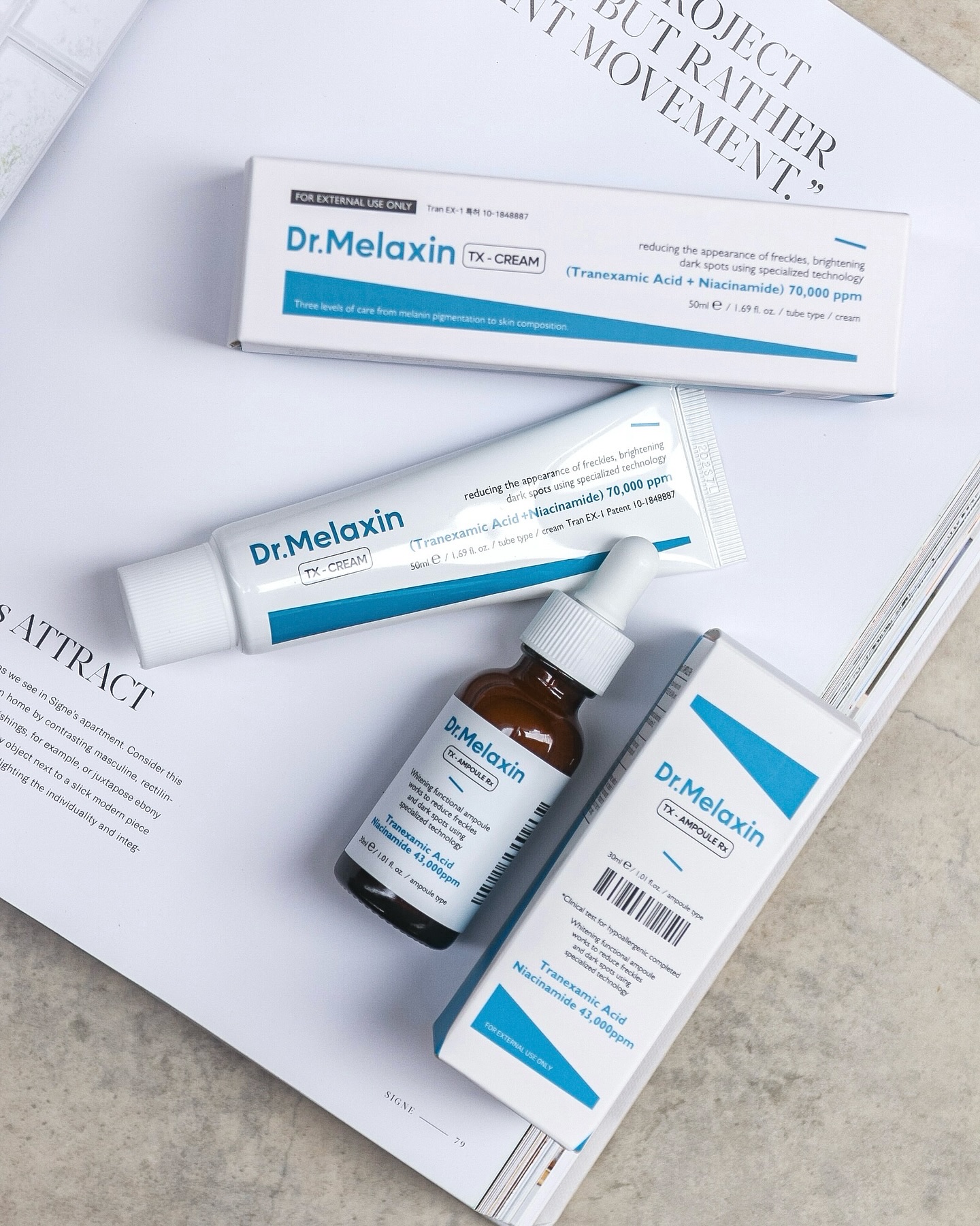 TXアンプルRX＋TXクリーム/Dr.Melaxin/スキンケアキットを使ったクチコミ（2枚目）