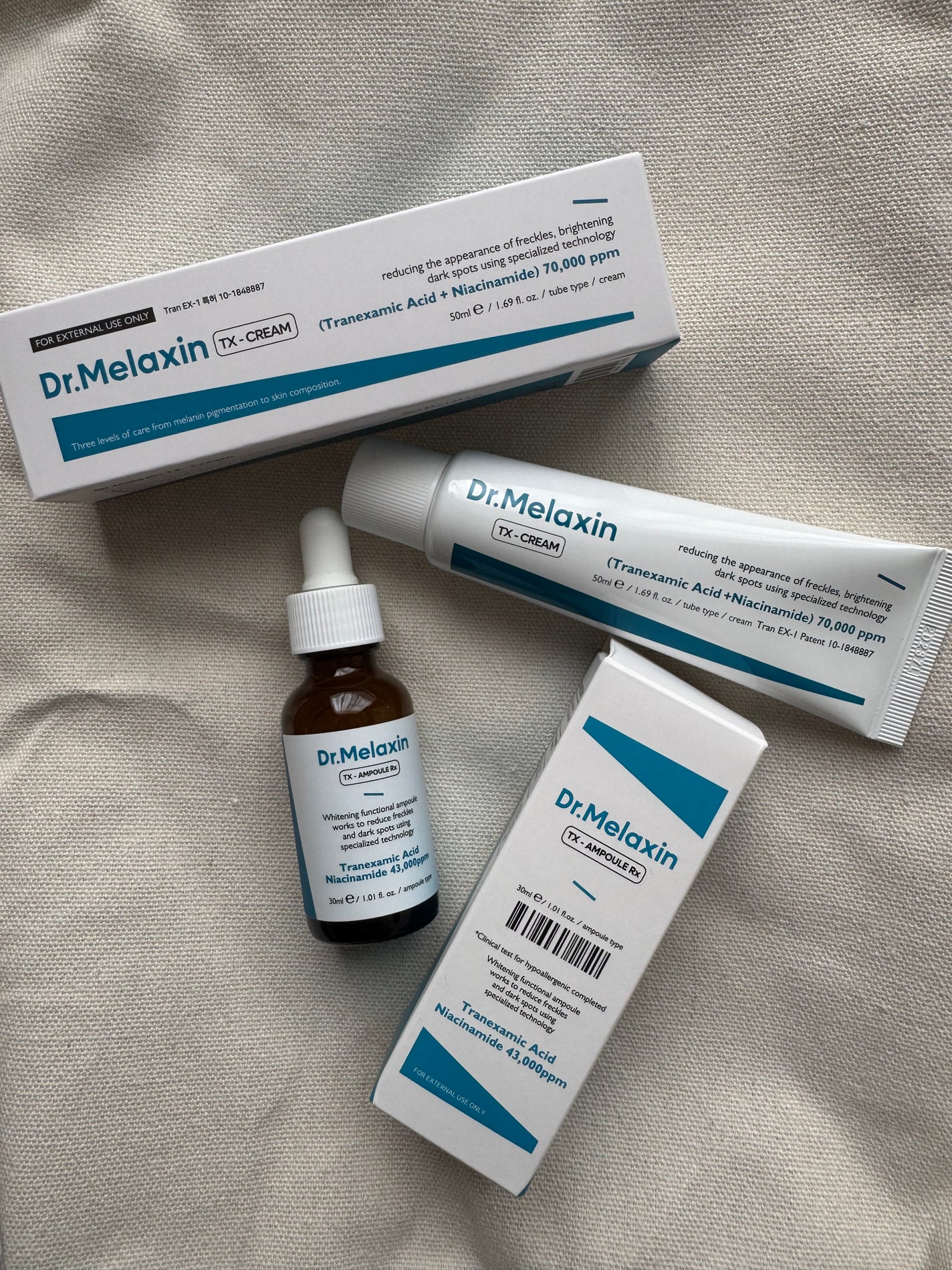 TXアンプルRX+TXクリーム/Dr.Melaxin/スキンケアキットを使ったクチコミ(1枚目)