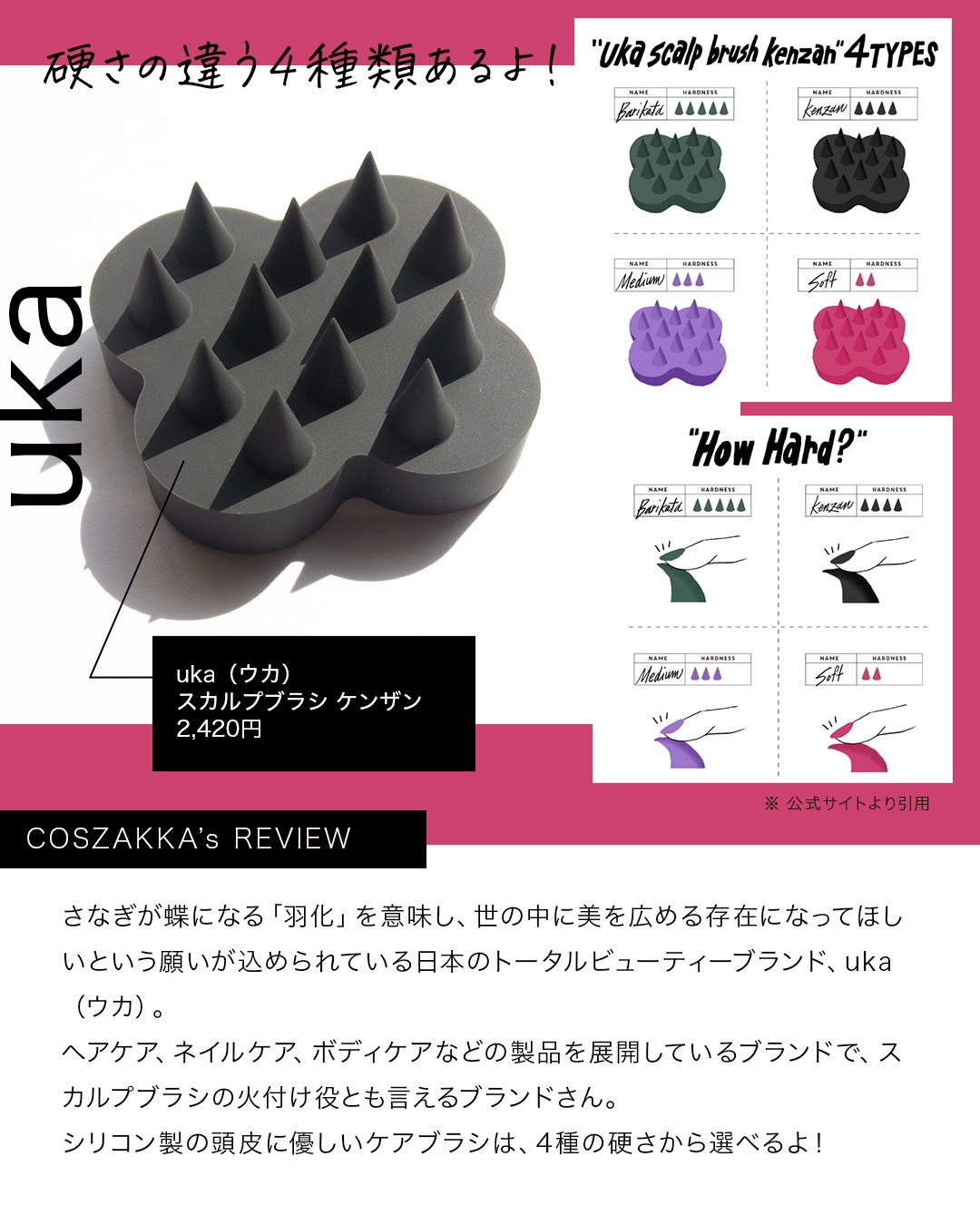 uka scalp brush kenzan/uka/スカルプブラシを使ったクチコミ（2枚目）