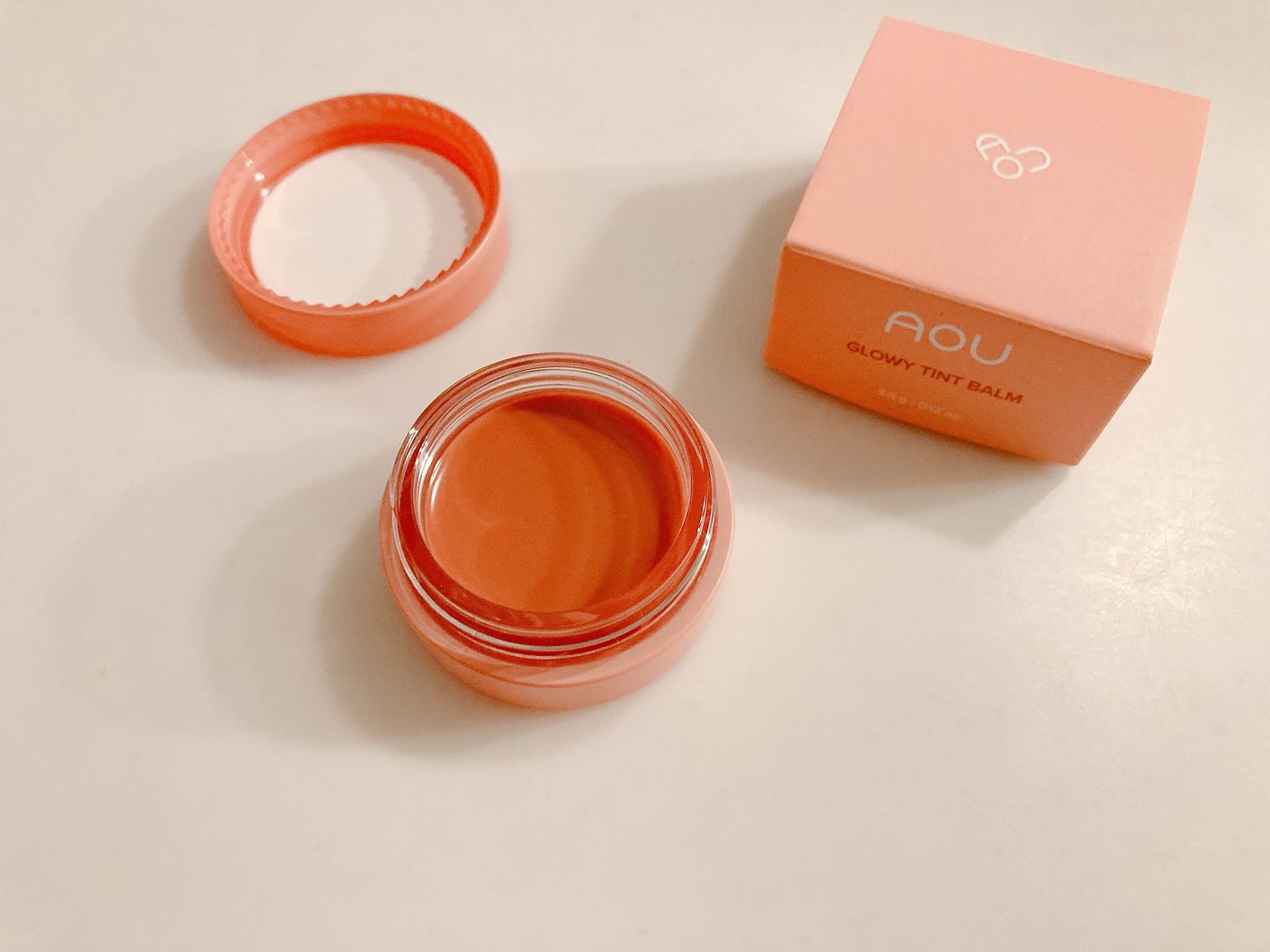 GLOWY TINT BALM/AOU/リップグロスを使ったクチコミ(2枚目)