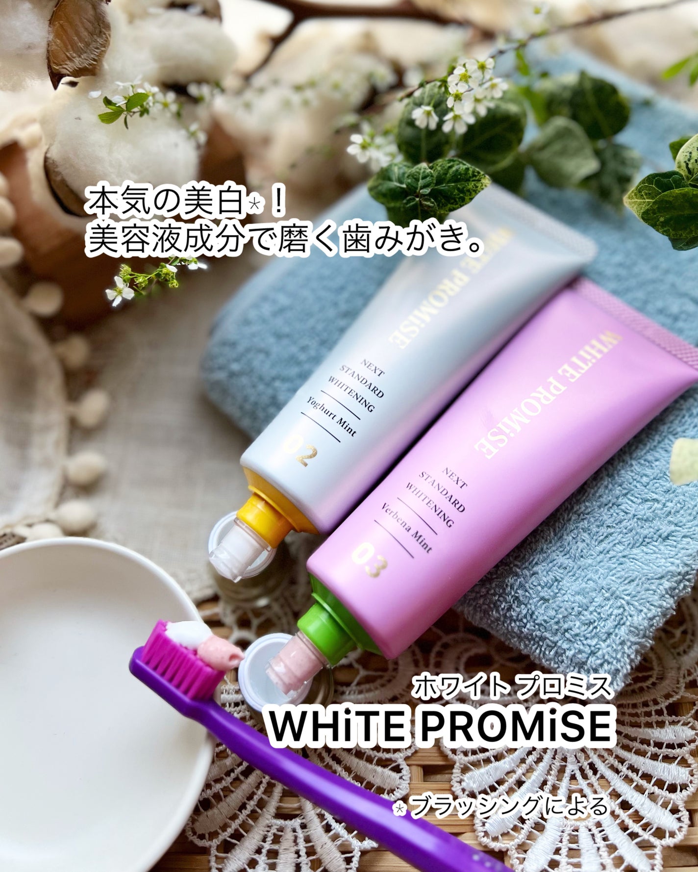 ホワイトプロミス 美白*+むし歯予防*/WHiTE PROMiSE/歯磨き粉を使ったクチコミ(1枚目)