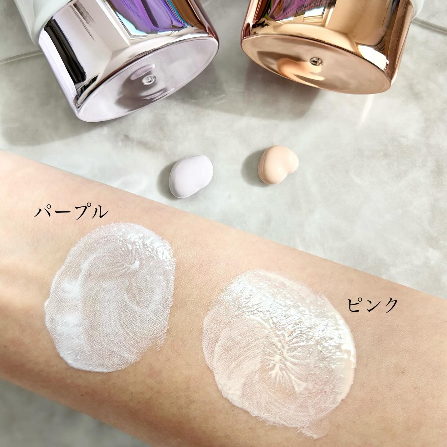 ダルバ ウォータフル トーンアップ サンクリーム(パープル)/ダルバ/日焼け止めクリームを使ったクチコミ（2枚目）